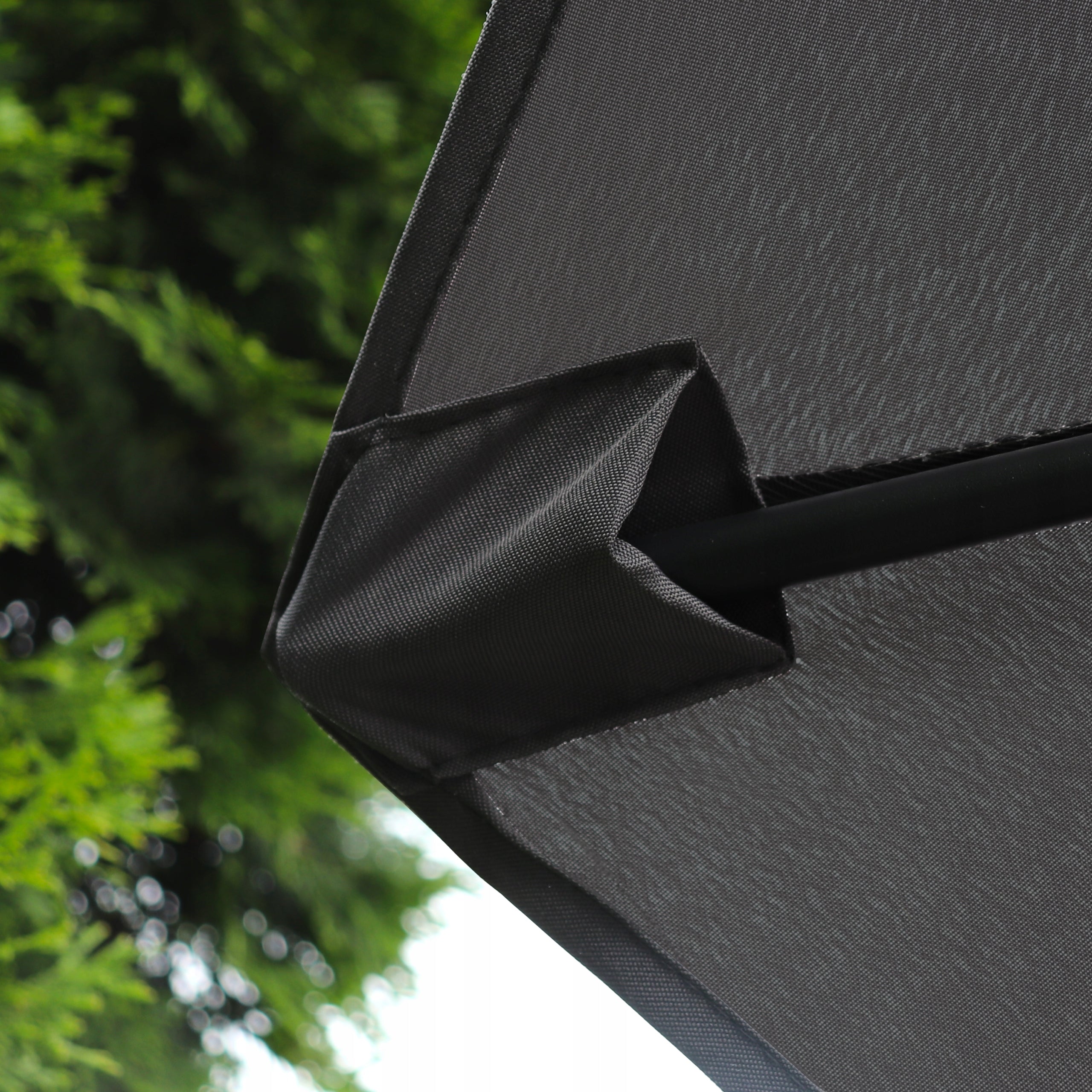 GARDEN UMBRELLA 300 CM FOLDED LARGE STABLE FOR TERRACE BALCONY CREAM Product height 245 cm