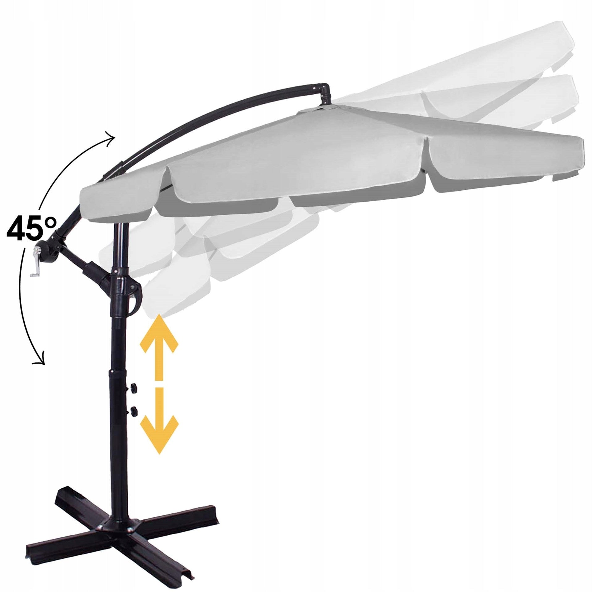 GARDEN UMBRELLA 350cm LARGE FOLDING with Falbana Strong + COVER FREEBIE Manufacturer Springos