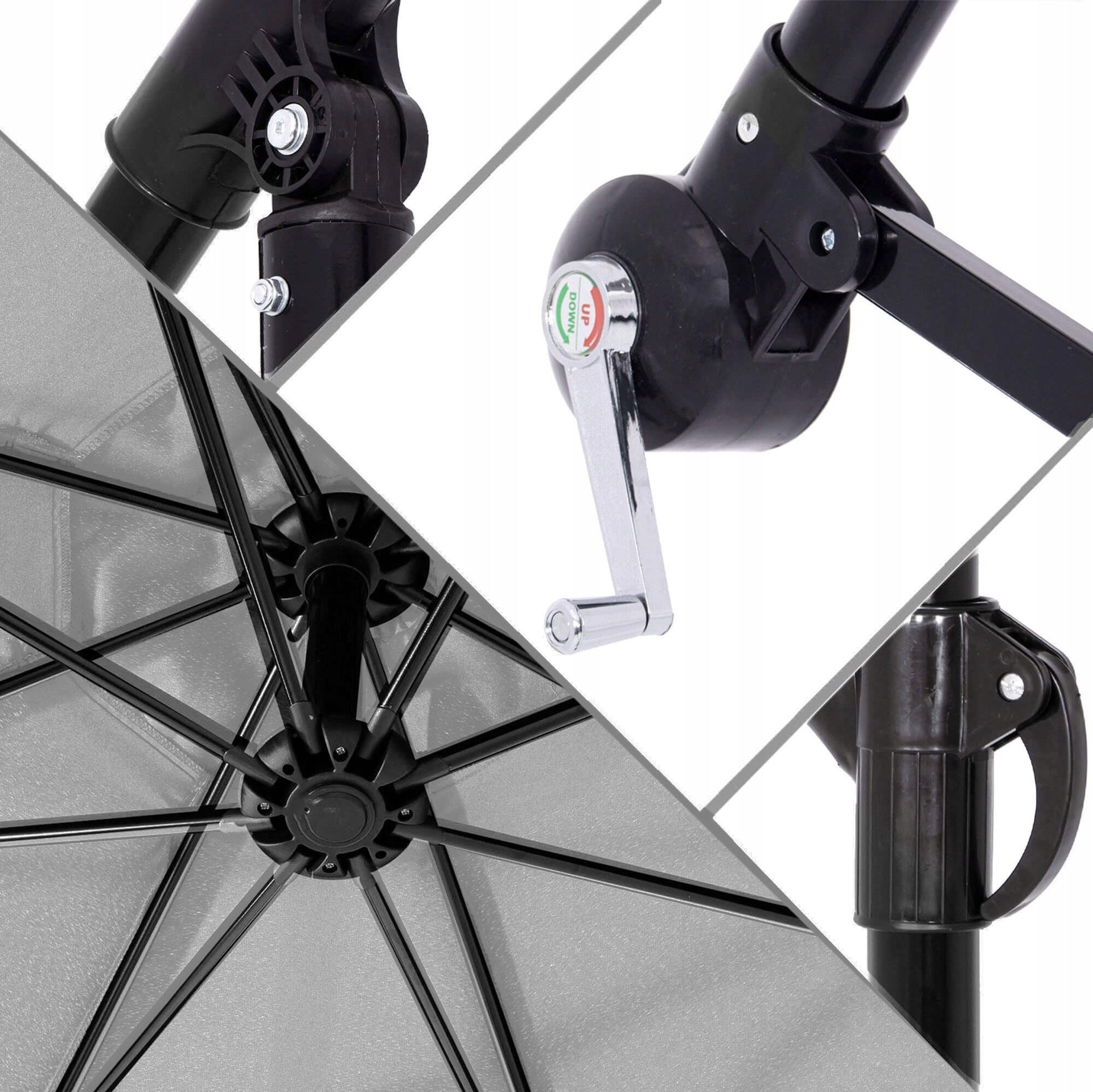 GARDEN UMBRELLA 350cm LARGE FOLDING with Falbana Strong + COVER FREEBIE Manufacturer code GU0042