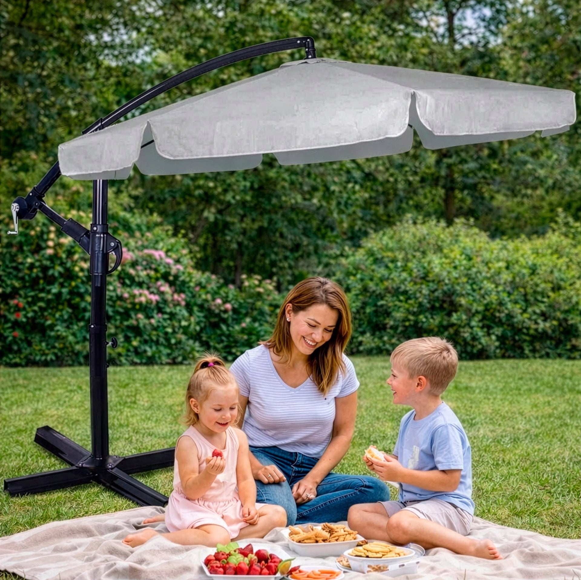 GARDEN UMBRELLA 350cm LARGE FOLDING with Falbana Strong + COVER FREEBIE Packaging status original