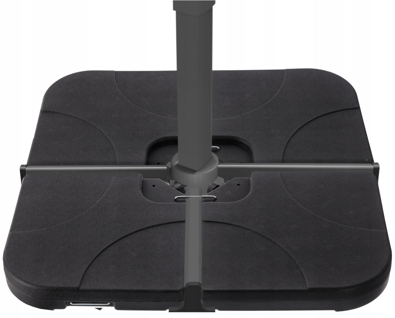GARDEN UMBRELLA BASE STAND 4 ELEMENT 50x50 60-80kg LARGE Color black