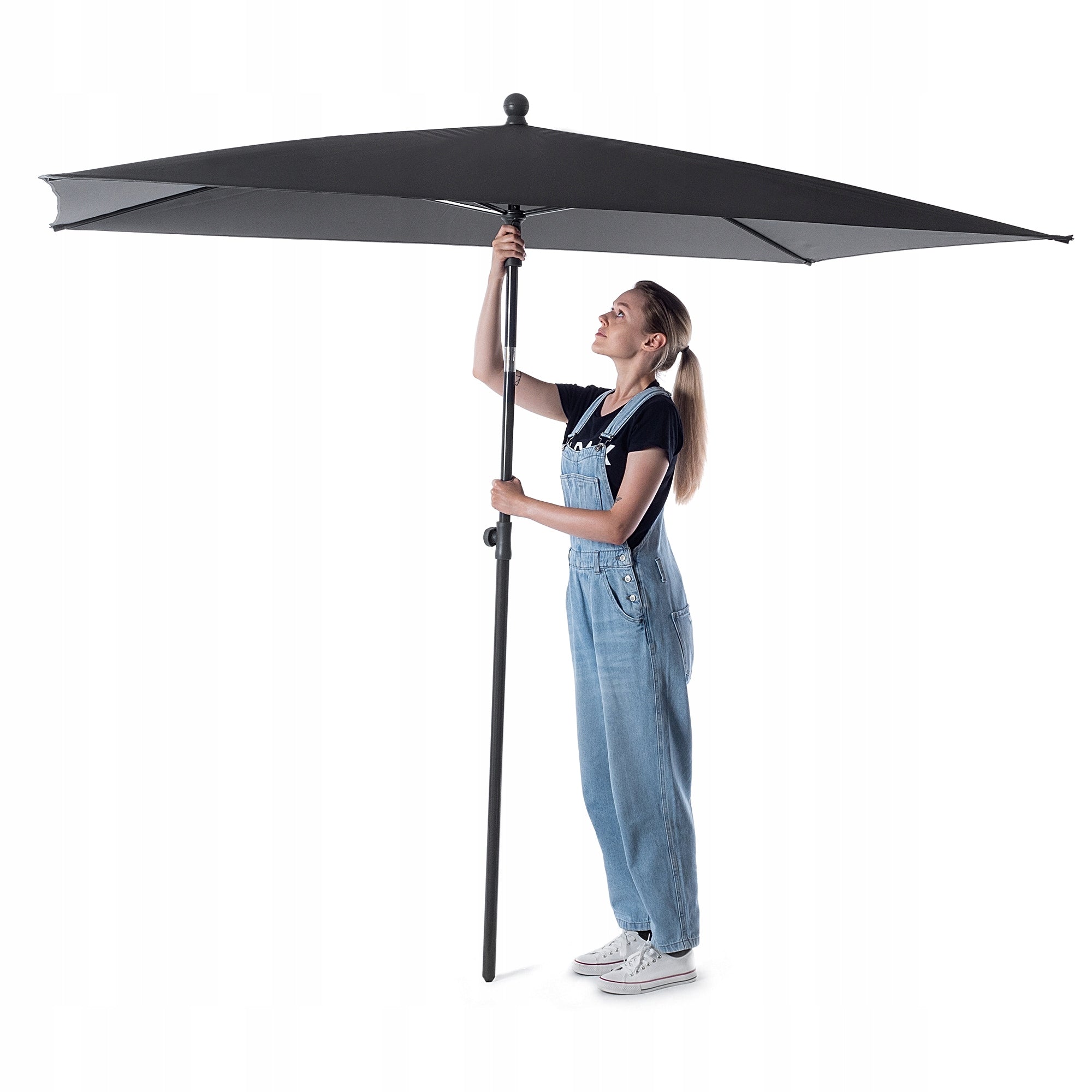 GARDEN UMBRELLA LARGE 210cm FOLDING BALCONY BROKEN RECTANGULAR COVER Packaging status original