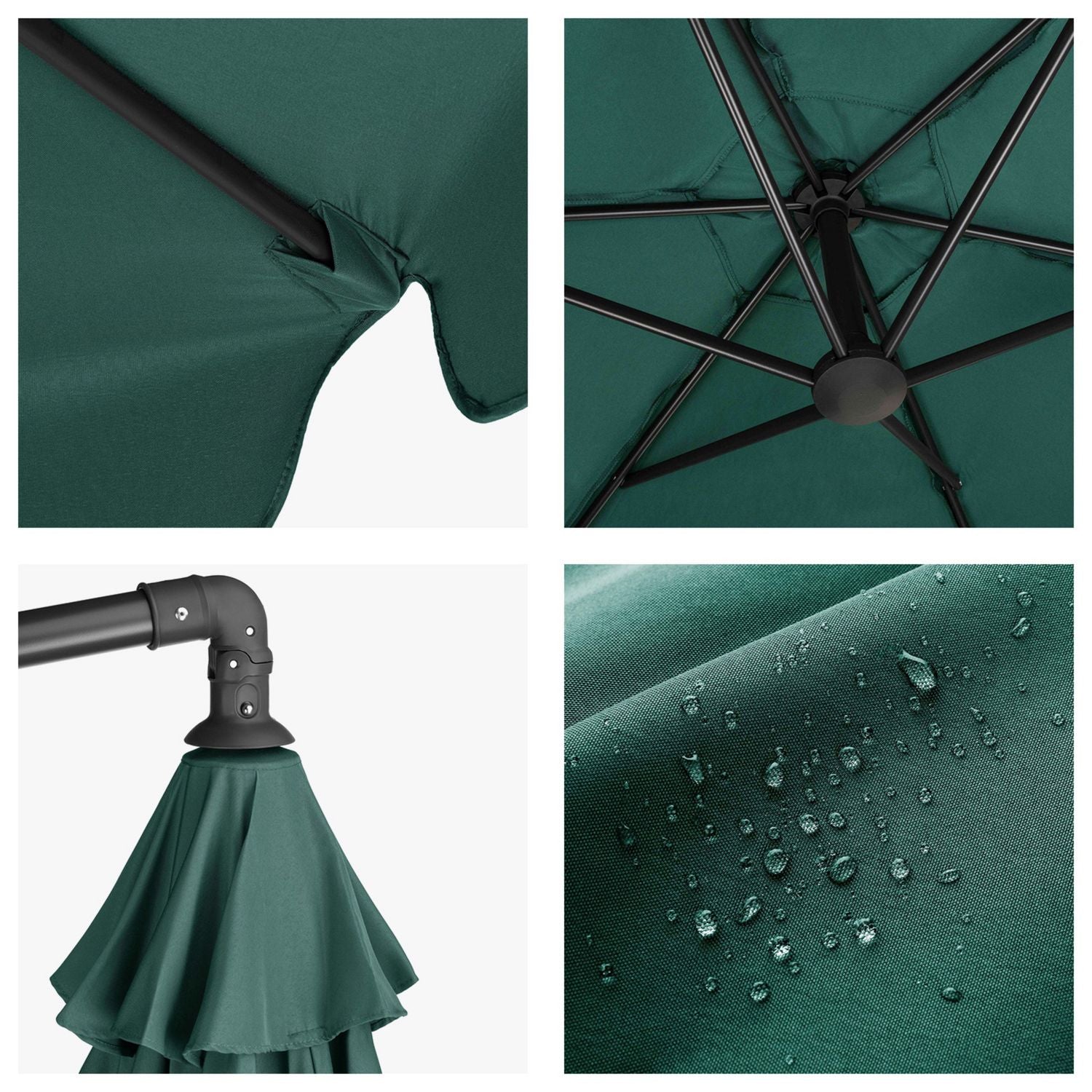 GARDEN UMBRELLA LARGE 3M FOLDING WITH BOOM CLASSIC UV50 OUTTEC Kind with boom