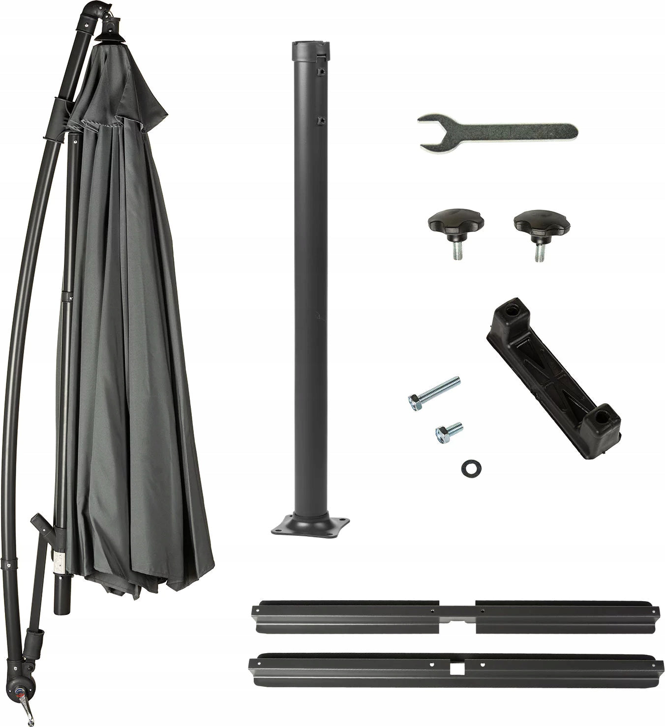 GARDEN UMBRELLA LARGE 3M FOLDING WITH BOOM MODERN UV50 LUVERNO Kind with boom