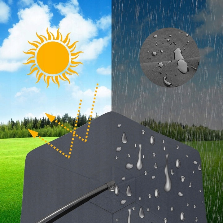 GARDEN UMBRELLA LARGE FOLDING 350cm WITH BOOM BEIGE + COVER Manufacturer Steelfence