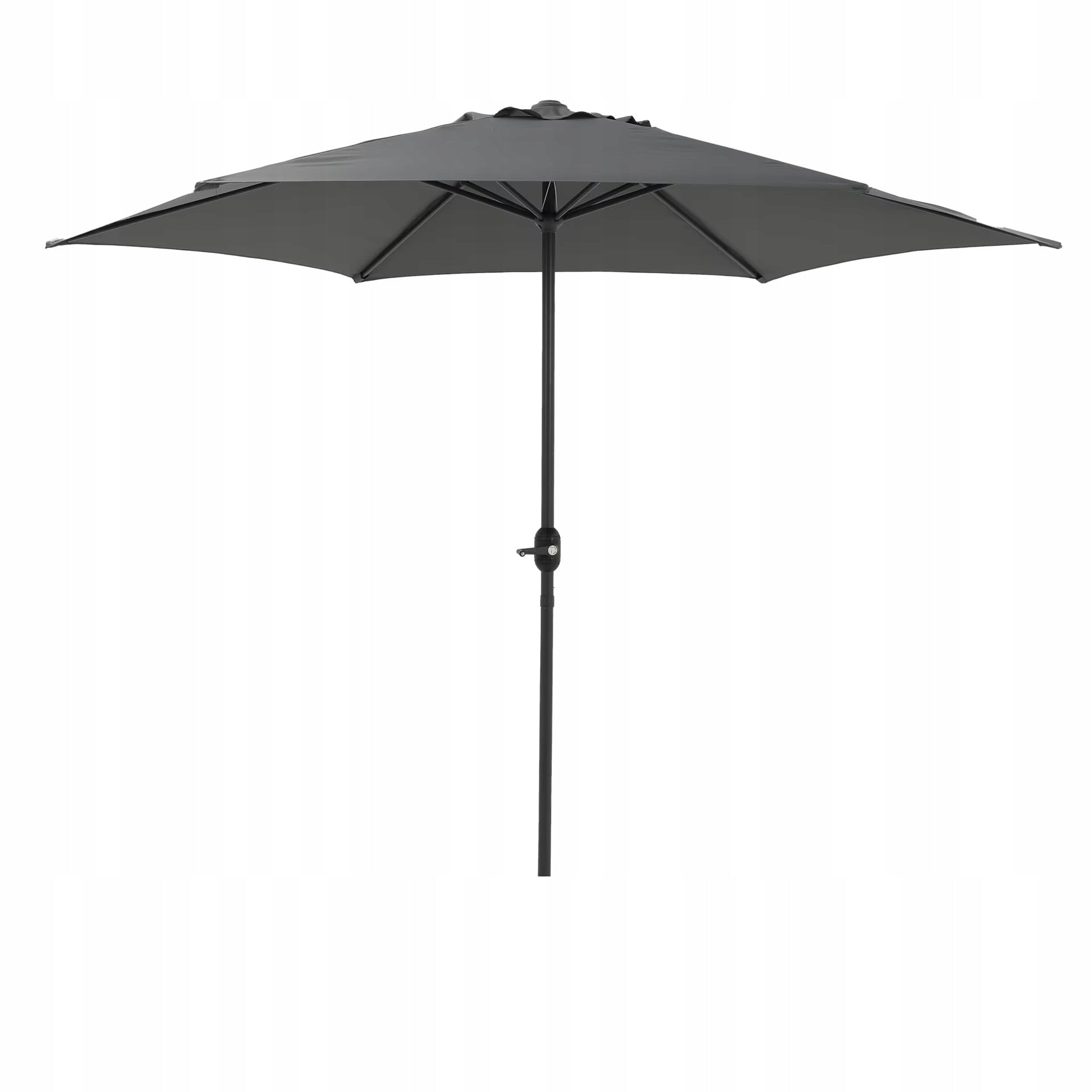 GARDEN UMBRELLA LARGE FOLDING SOLID GREY Ø 3M