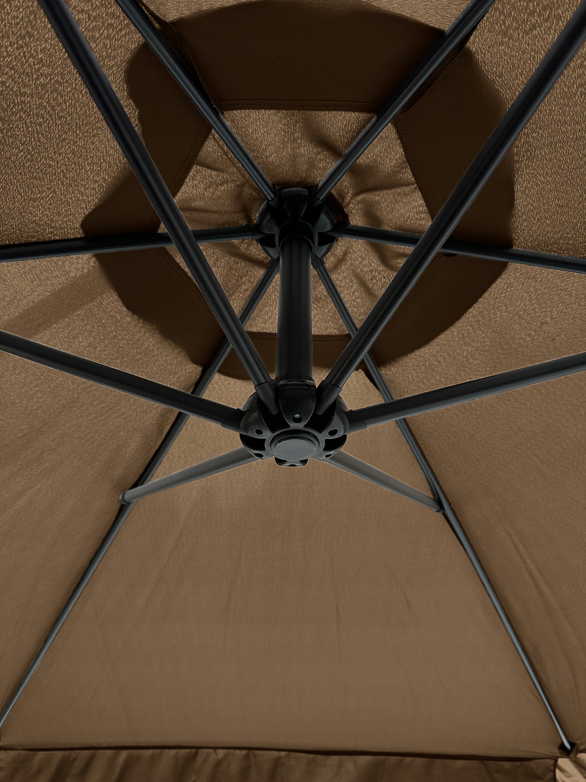 GARDEN UMBRELLA LARGE FOLDING WITH BOOM 350cm + COVER - BRONZE Diameter/width 300 cm