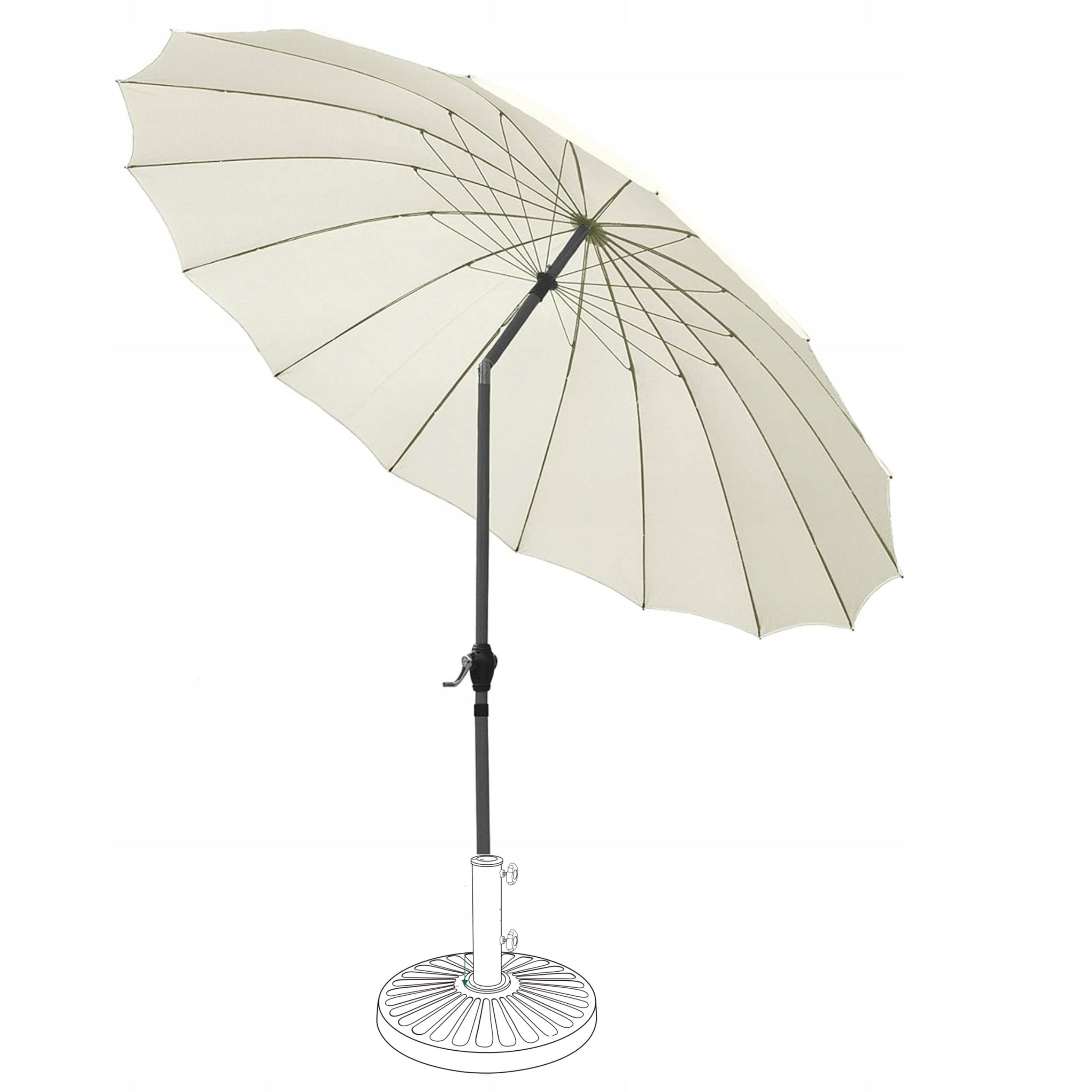 GARDEN UMBRELLA LARGE STABLE RESTAURANT BALCONY GARDEN TERRACE BROKEN 270CM Packaging status original