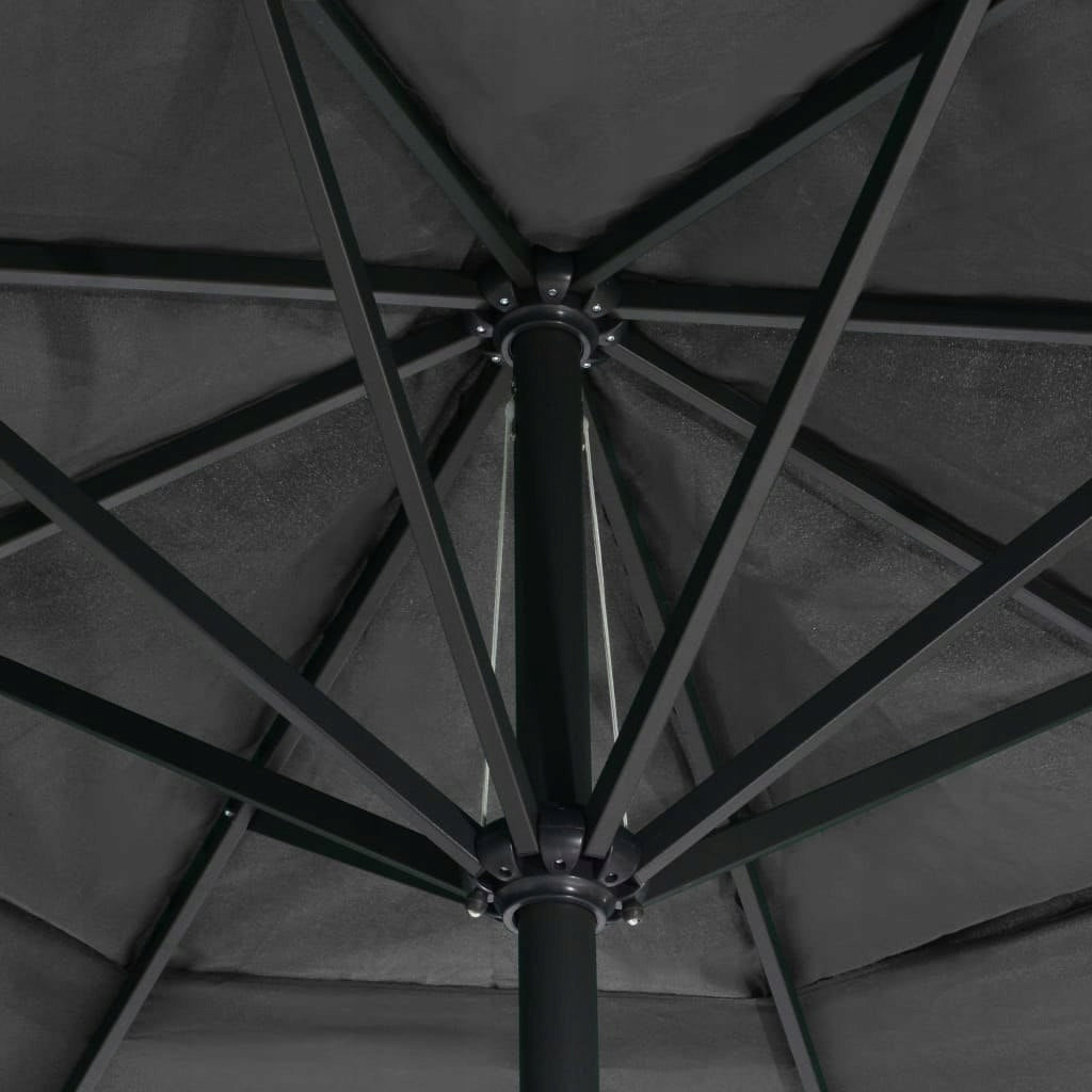 GARDEN UMBRELLA ON ALUMINIUM POST 600CM ANTHRACITE Manufacturer code 47372
