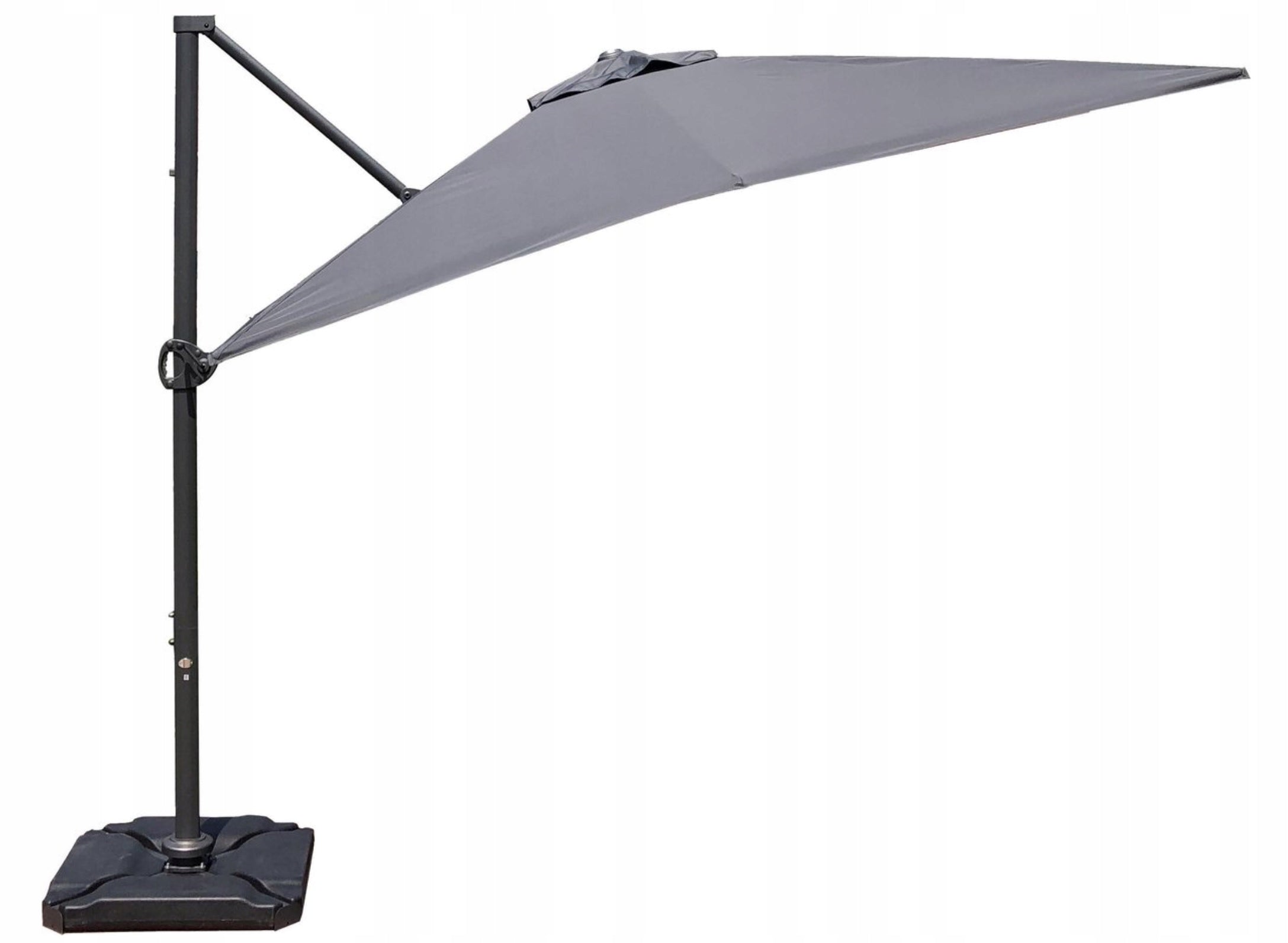 GARDEN UMBRELLA "ROMA" 3 x 3 M GREY WITH COVER Packaging status original