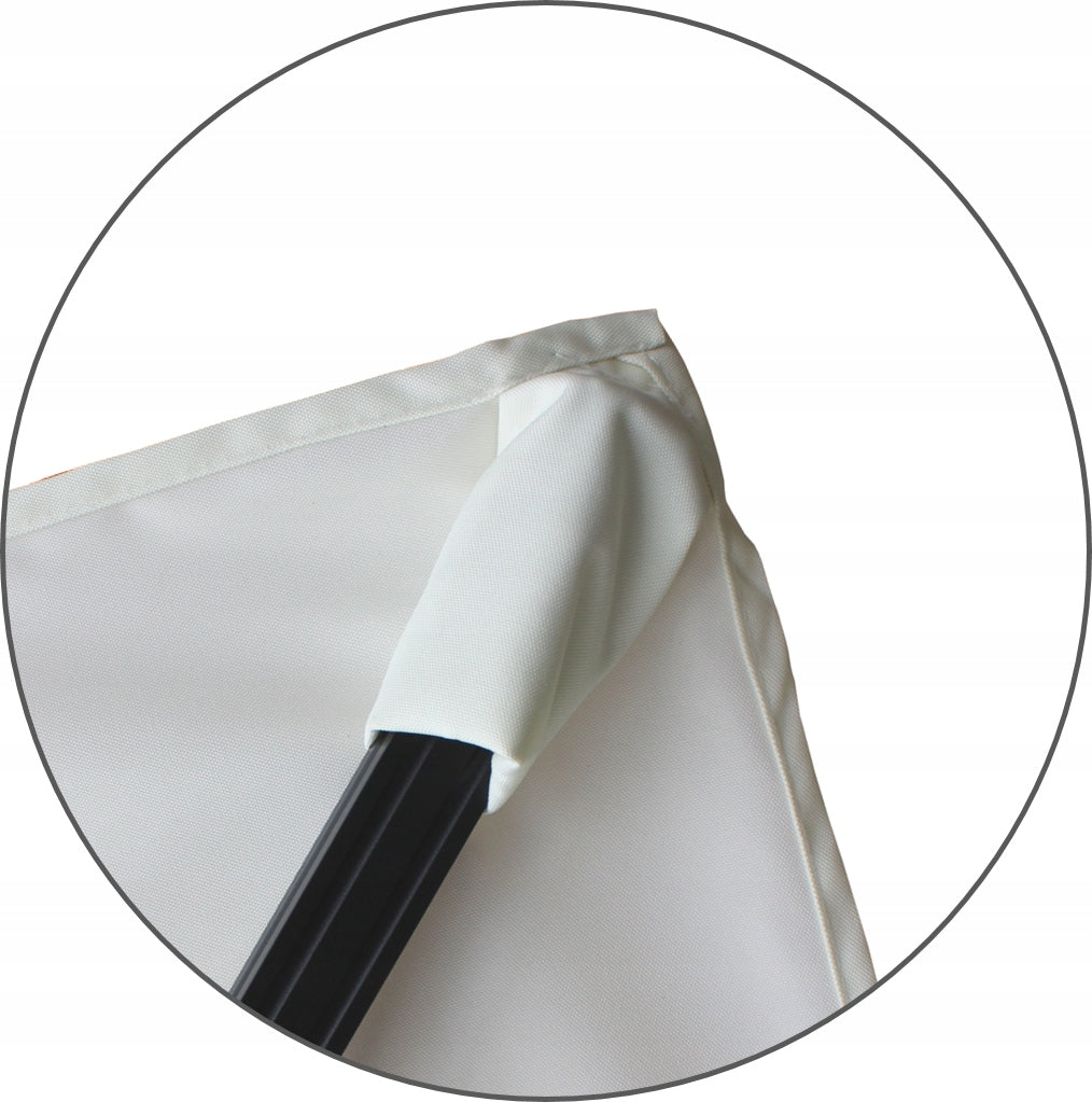 GARDEN UMBRELLA WITH BOOM 2,5 x 2,5 M GREY "MINI ROMA" WITH COVER Diameter/width 250 cm