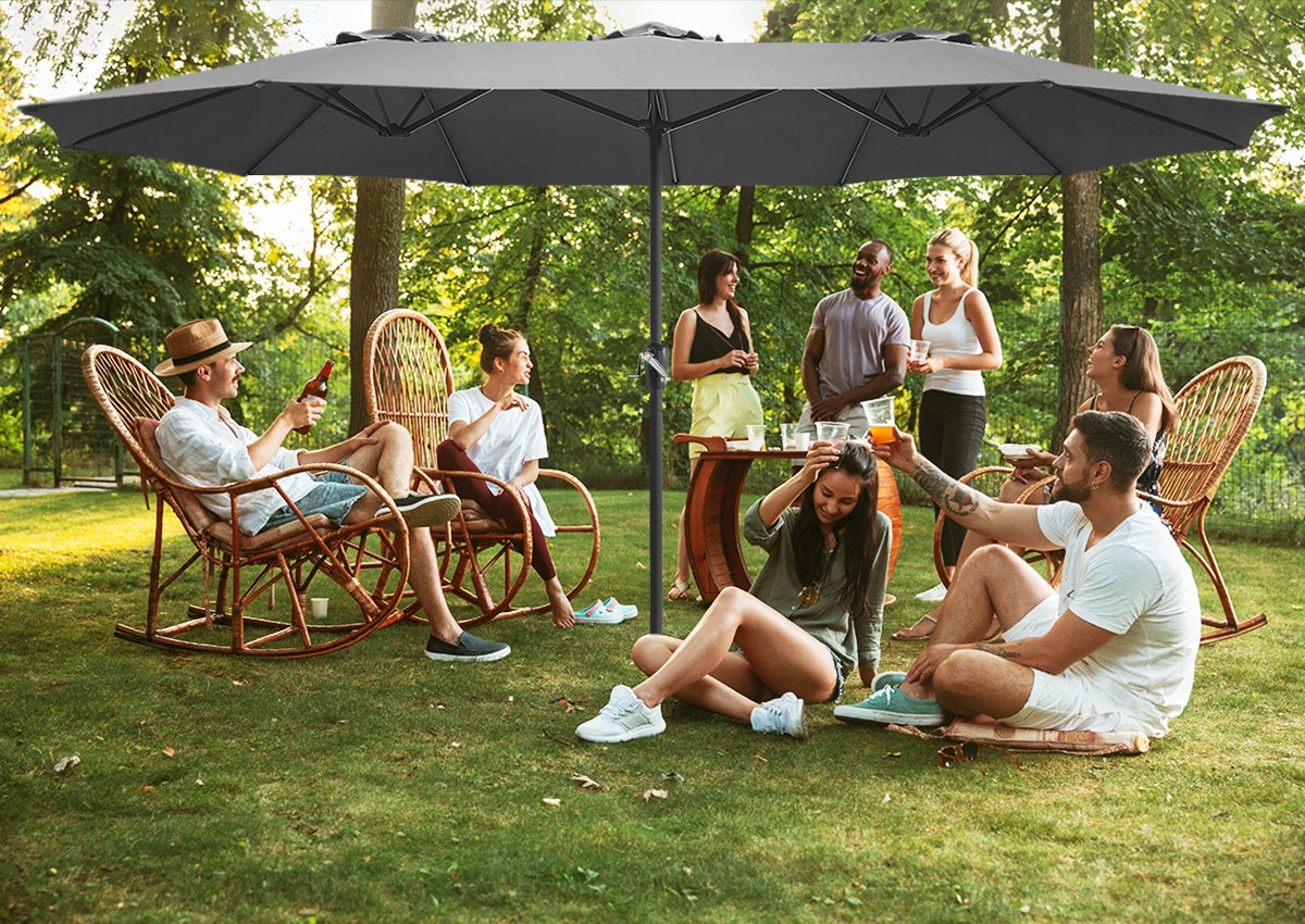 GARDEN UMBRELLA XXL 460x270cm LARGE FOLDING CRANK FOR TERRACE GARDEN EAN (GTIN) 5902431065076
