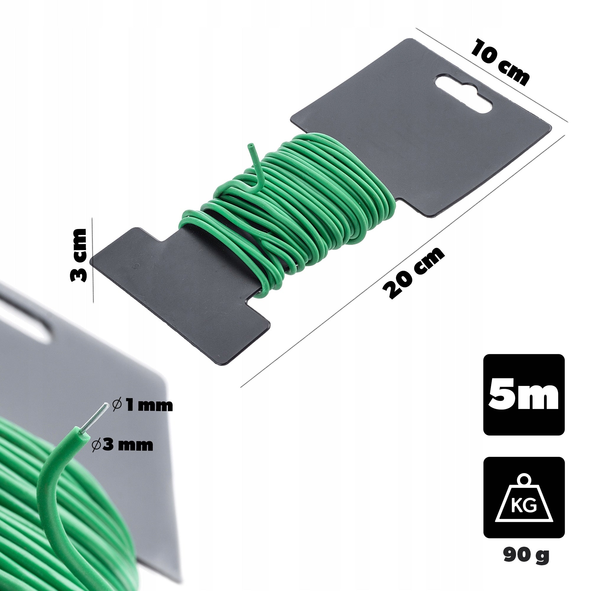 GARDEN WIRE 5 M COATED PLANT BINDING WIRE GREEN Manufacturer code K11310