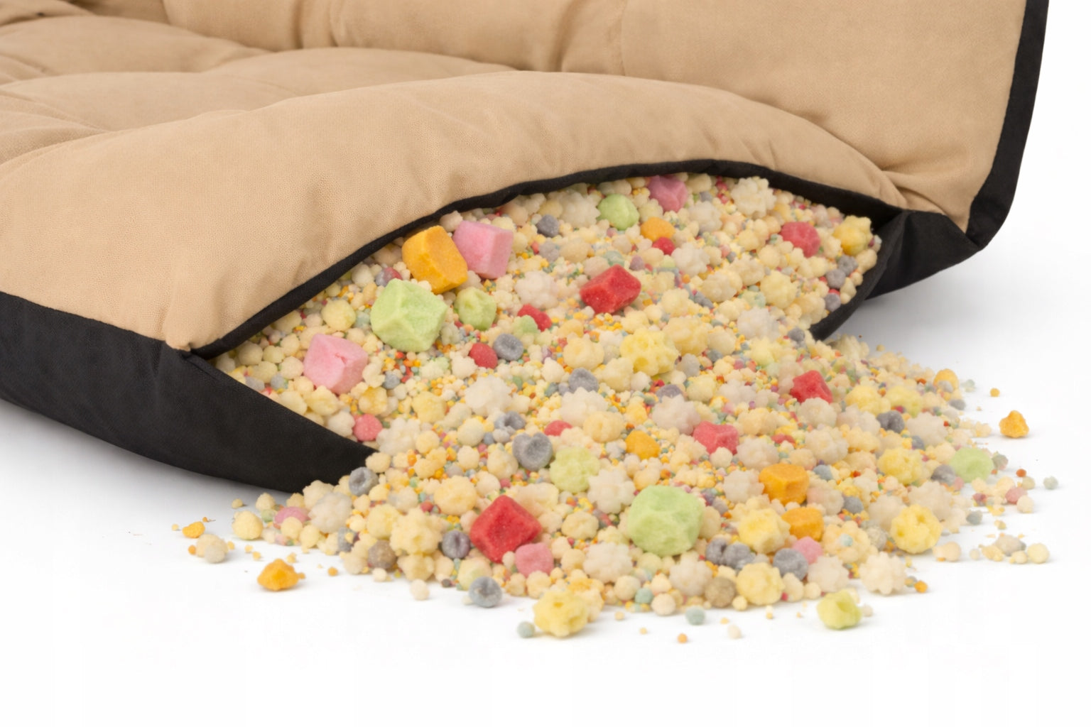 GARDEN cushions for furniture RATTAN comfortable 180x60x50 SET OF 3 BEIGE Pillow width 110 cm