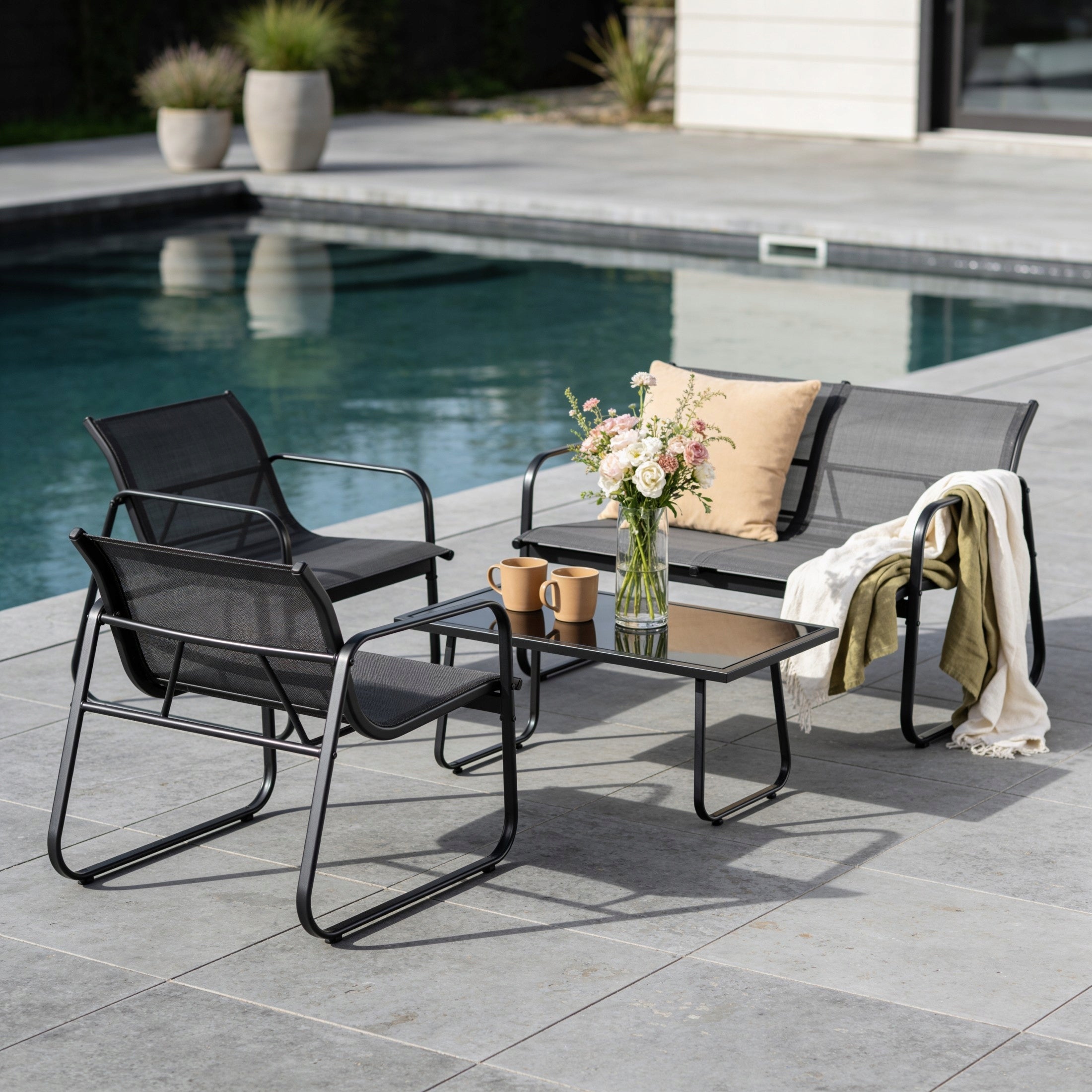 GARDEN furniture set for garden terrace SET table 2 x sofa armchair Manufacturer Jumi