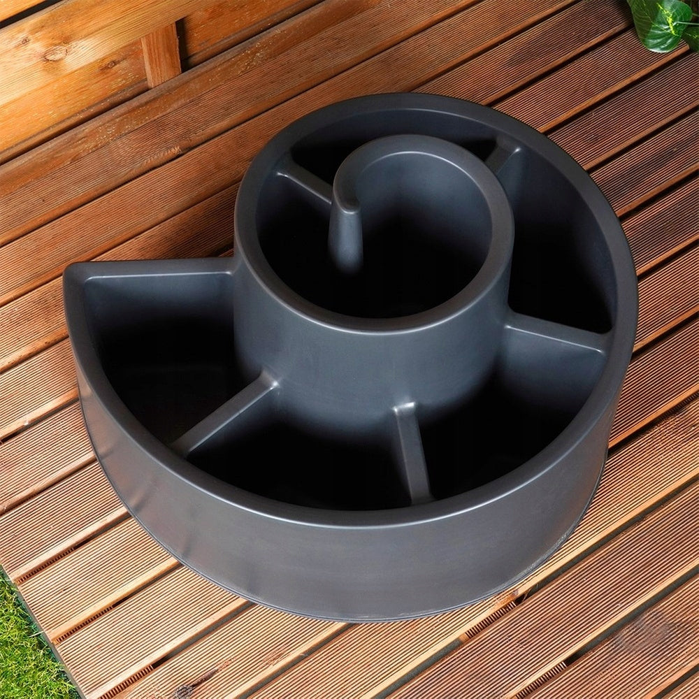 GARDEN plant stand plastic black spiral large outdoor pot Manufacturer code 5904316476830
