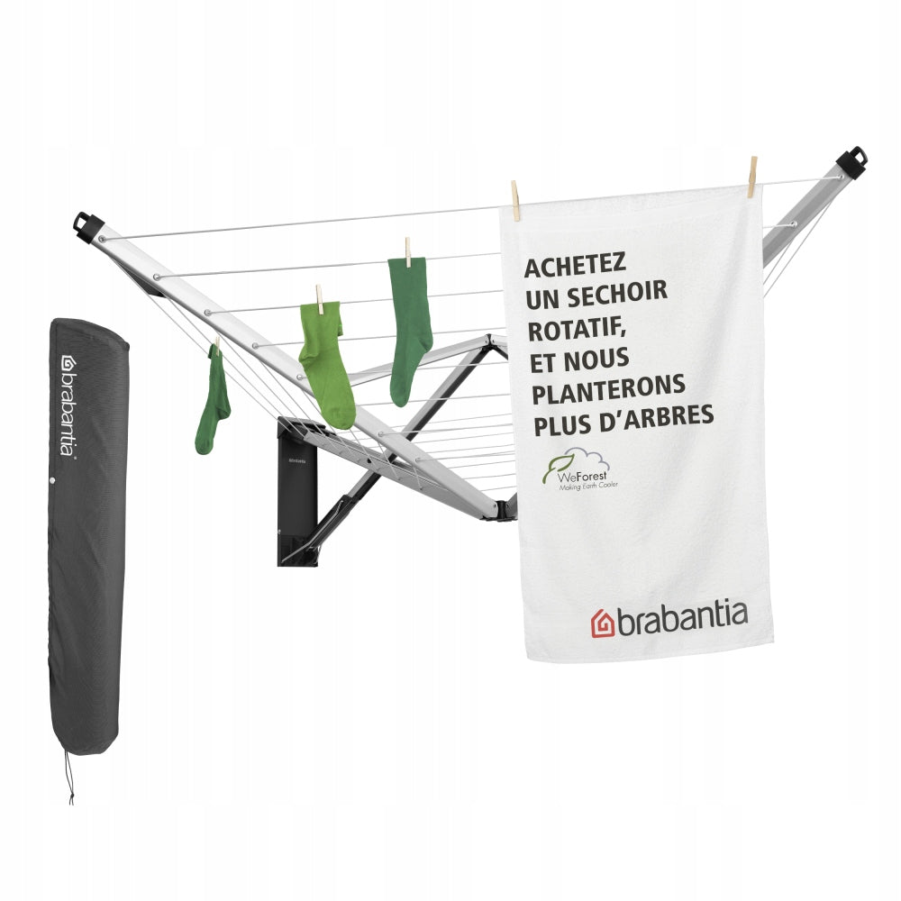 GARDEN wall-mounted laundry dryer, BRABANTIA K3 steel