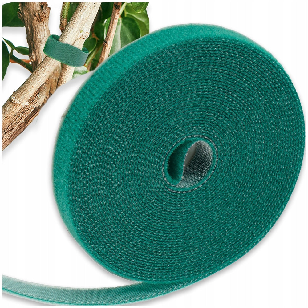 GARDENING TAPE VELCRO FOR PLANTS ELASTIC BAND BINDING POSTS GREEN