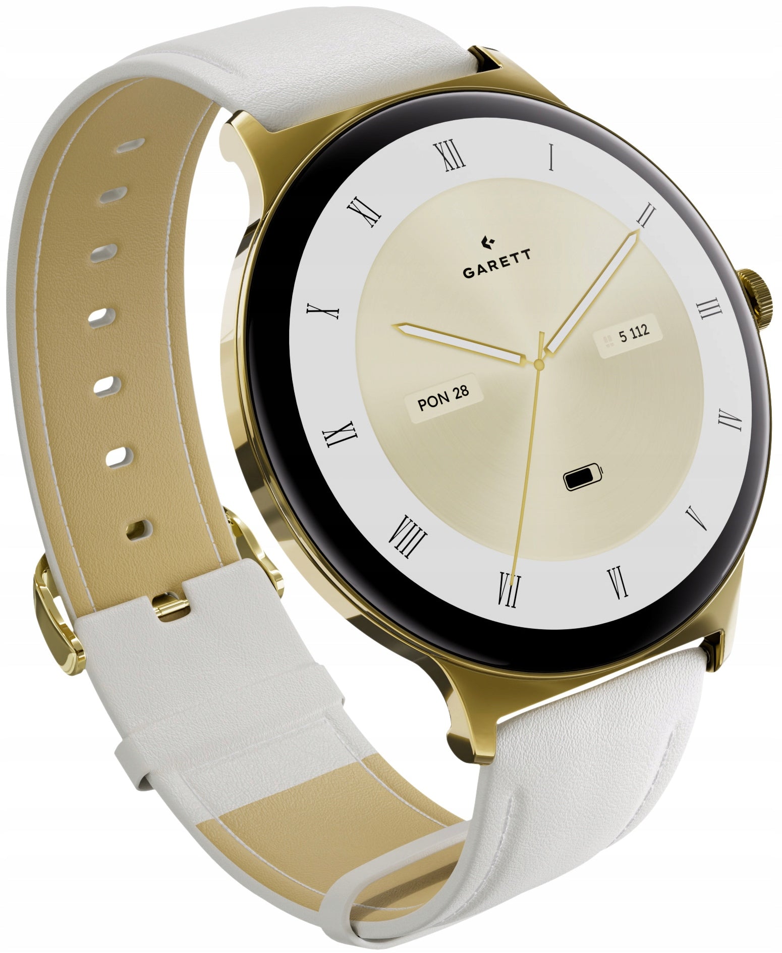 GARETT. Women's smartwatch VERONA 2 GLOW GOLD STEEL(two straps in the band) Brand Garett