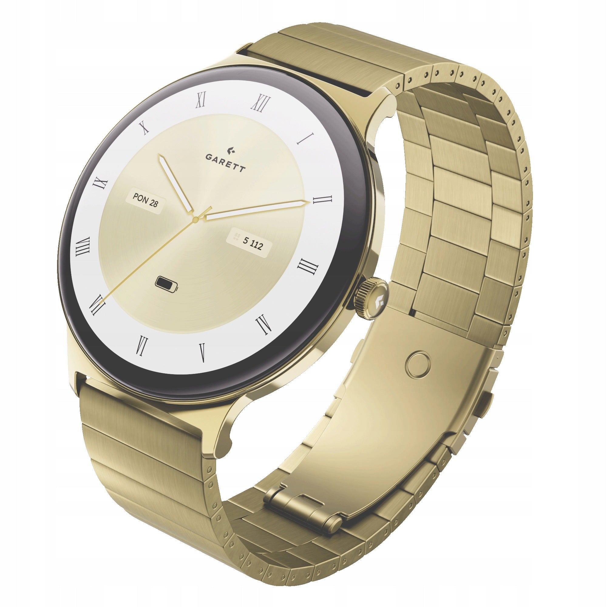 GARETT. Women's smartwatch VERONA 2 GLOW GOLD STEEL(two straps in the band)
