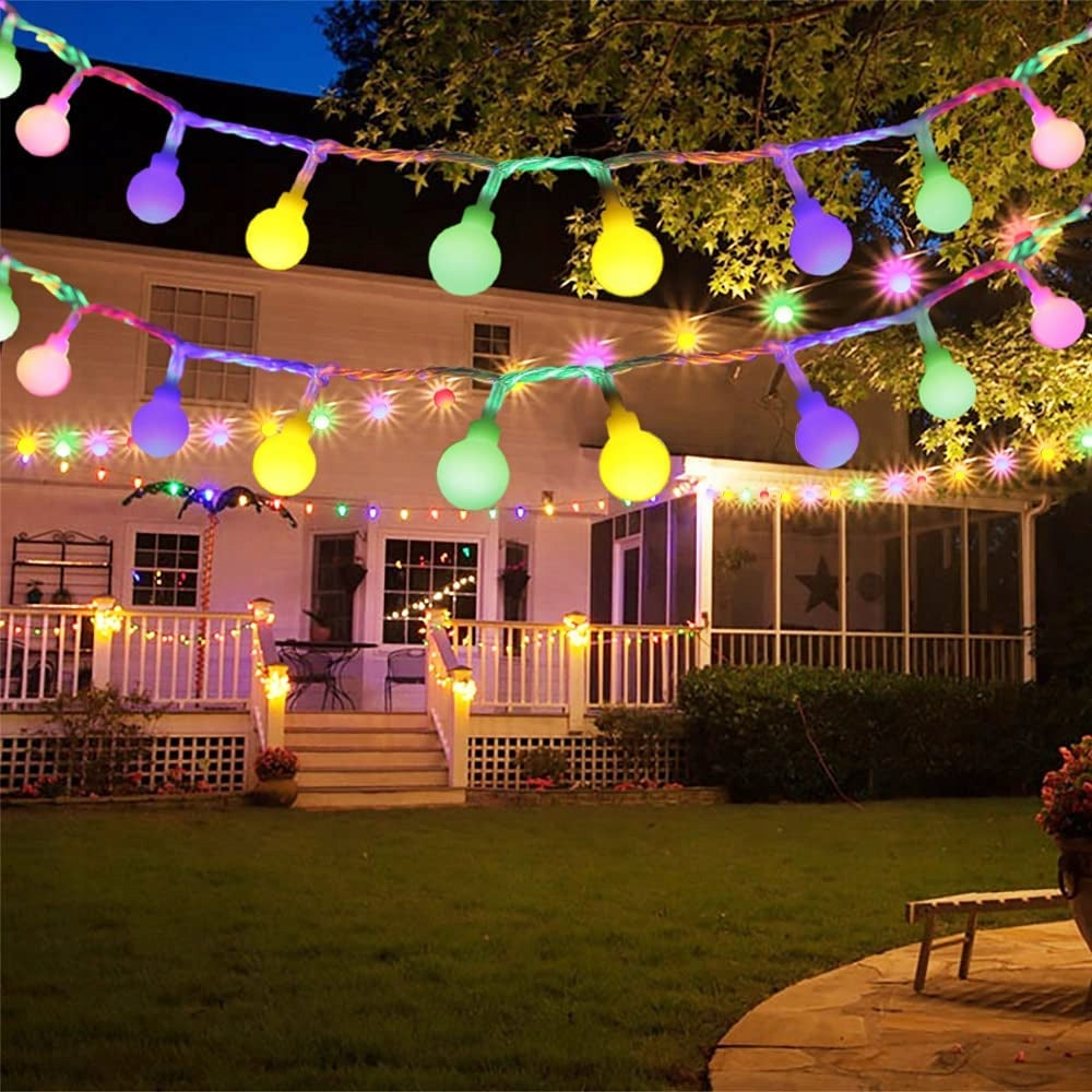 GARLAND GARDEN LIGHTS Outdoor 50pcs COLORFUL Batteries included no