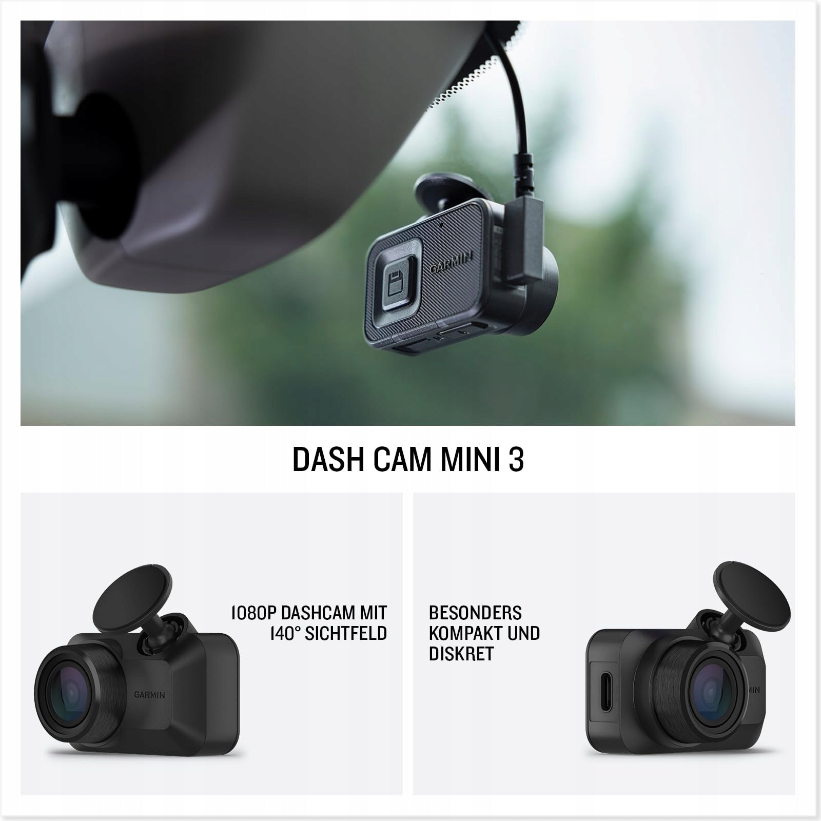 GARMIN Car Camera Mini 3 1080p HD 140° Polarizing Filter Packaging status original