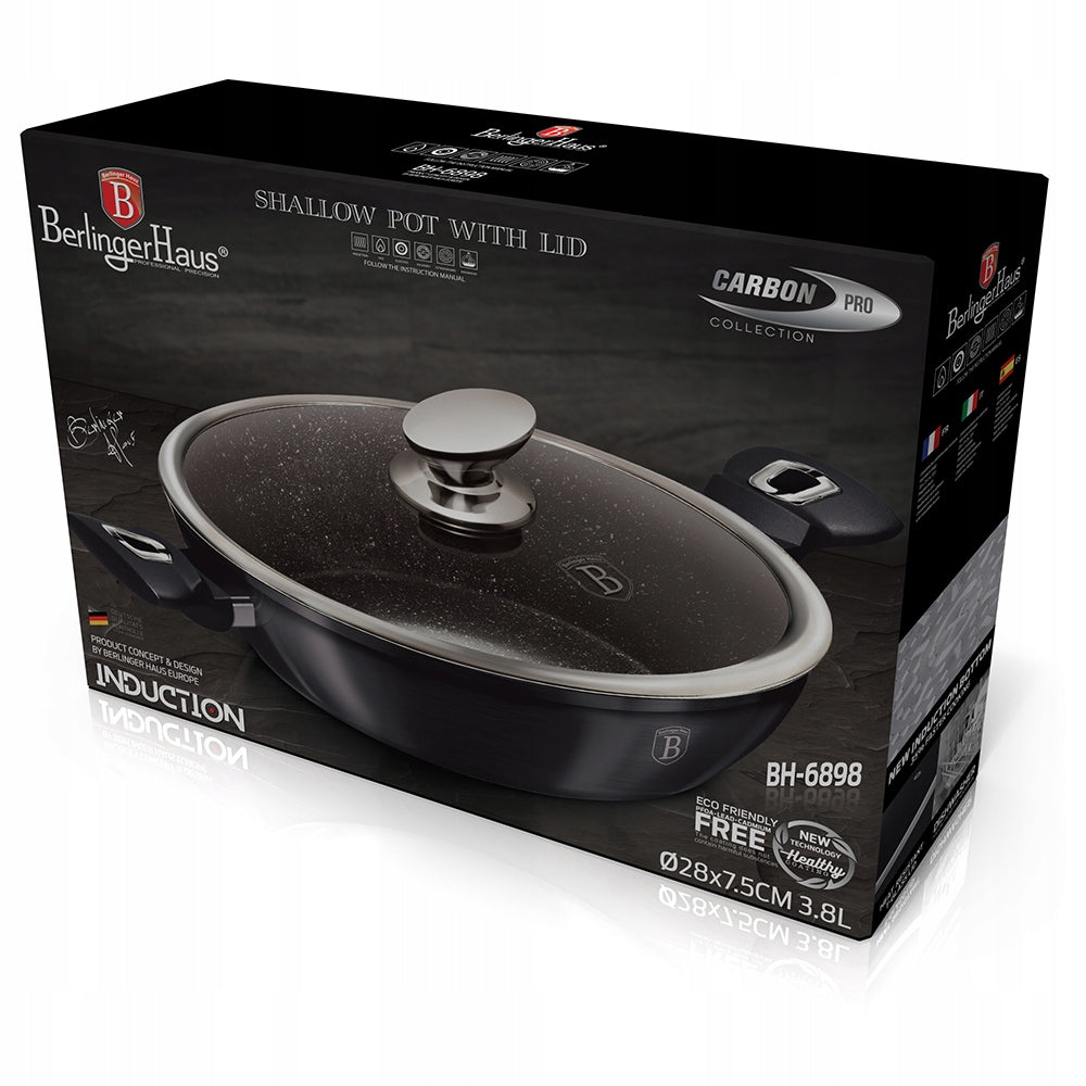 Berlinger Haus granitinis puodas, 28cm, BH-6898 Carbon PRO