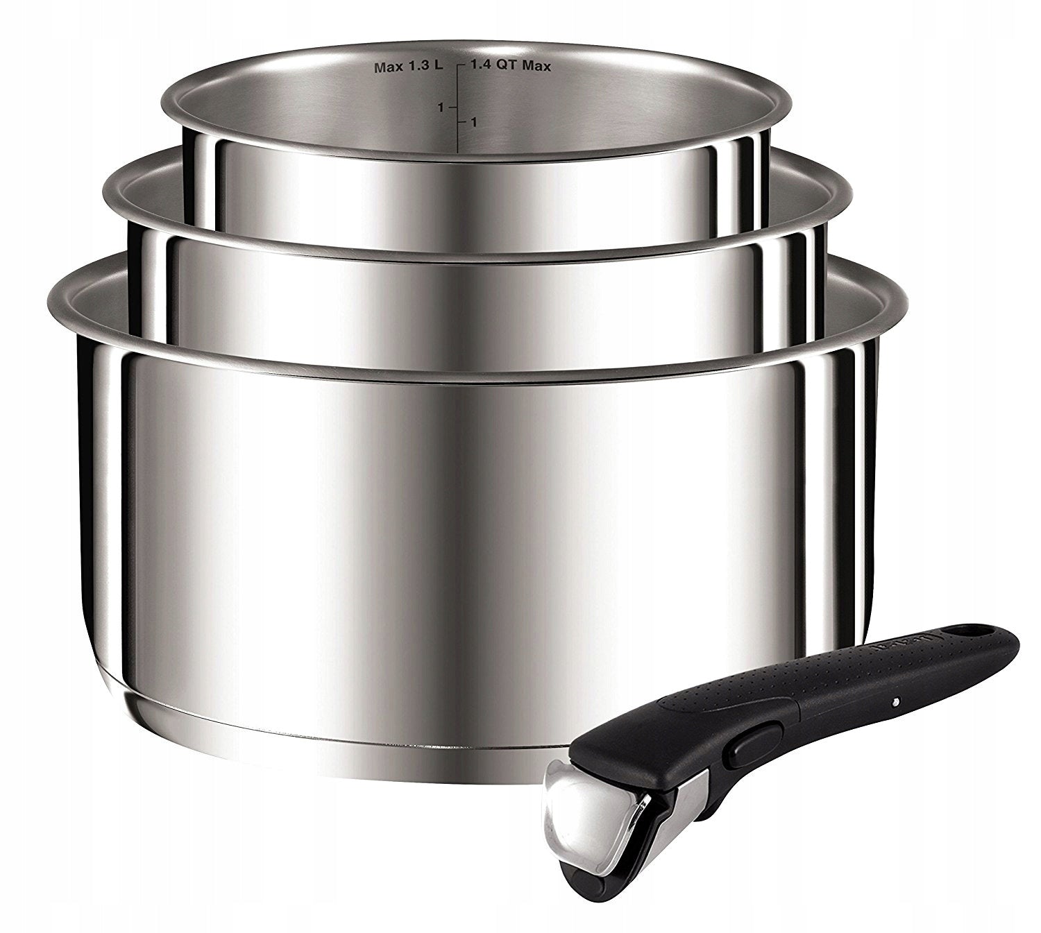 3 dalių puodų rinkinys Tefal Ingenio Emotion+ 16/18/20 cm + rankena