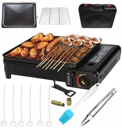 GAS CARTRIDGE GRILL TOURIST GAS STOVE PORTABLE WITH PAN Number of burners 1