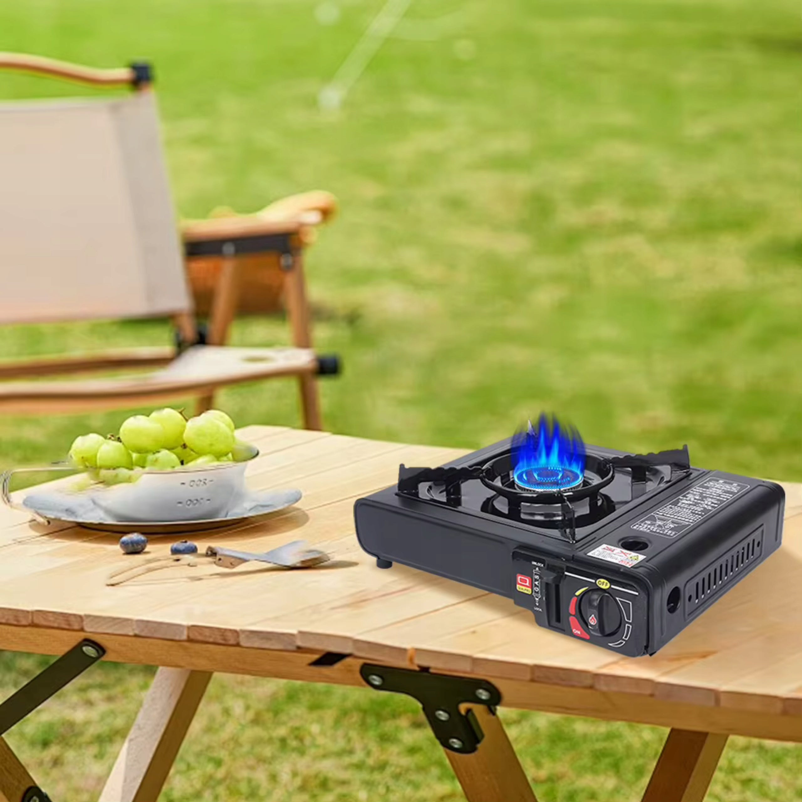 GAS COOKER ORDINARY TOURIST PORTABLE WITH REDUCER WITH SUITCASE +6x GAS Manufacturer code Kuchenka turystyczna + 6 kartuszy gazowych