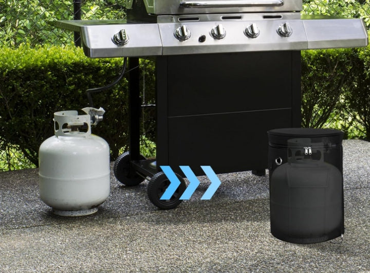 GAS CYLINDER COVER WATER RESISTANT UV RAYS COVER BLACK 30x30 Manufacturer no brand