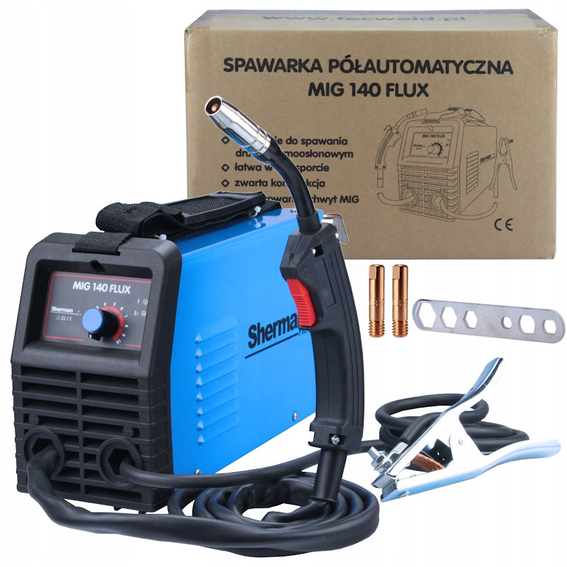 GAS-FREE MIG 140 FLUX SHERMAN welder