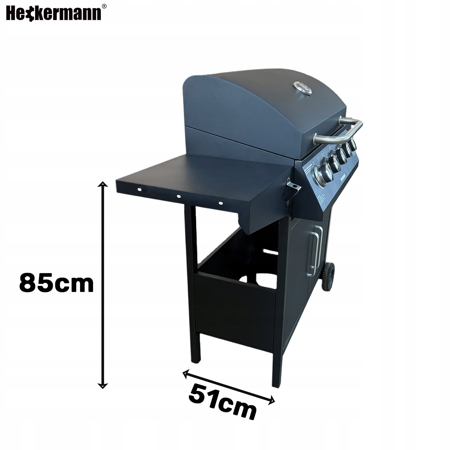 GAS GRILL CAST IRON GARDEN GRATE STAINLESS STEEL 5+1 17,4 kW BLACK Grill width 138 cm