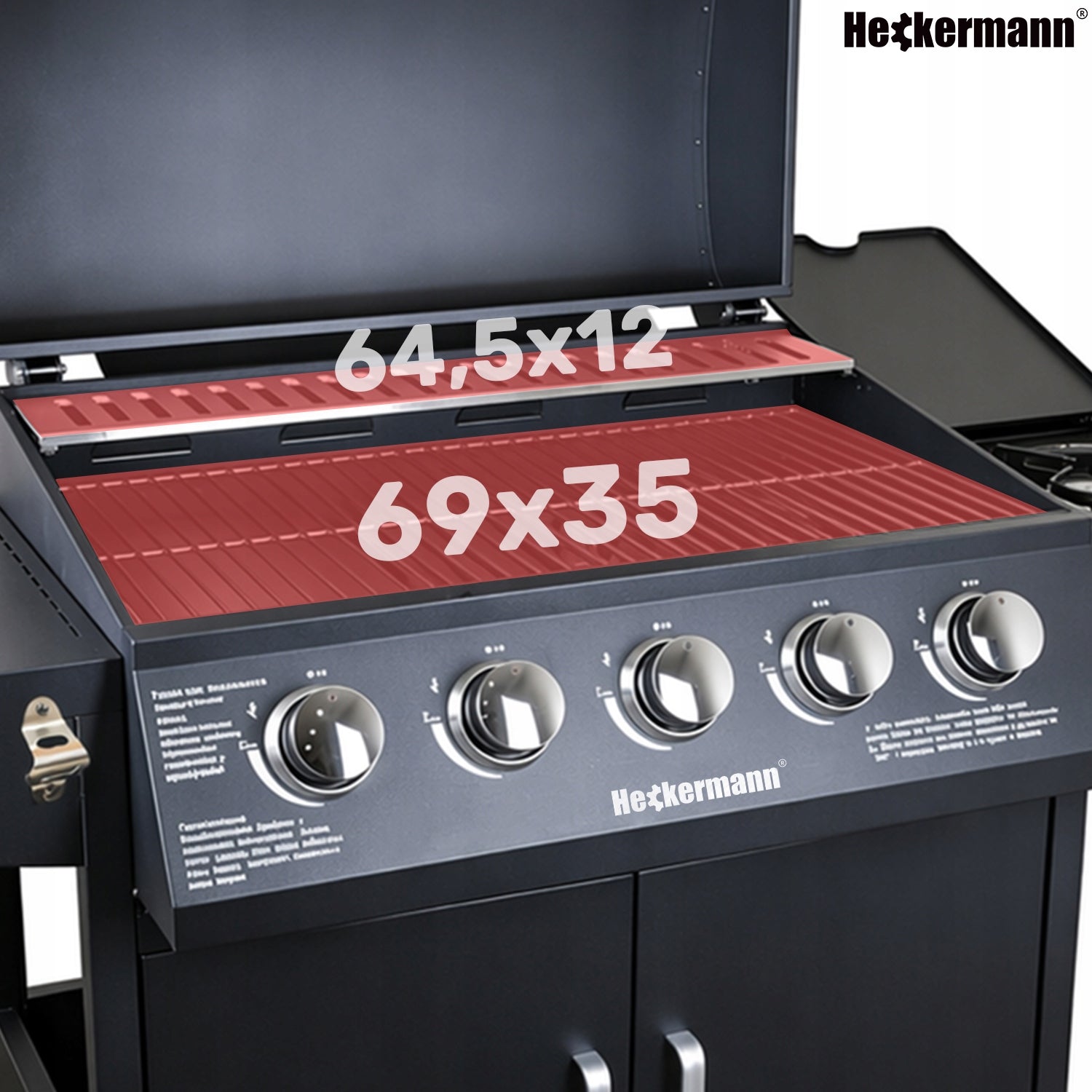 GAS GRILL CAST IRON GARDEN GRATE STAINLESS STEEL 5+1 17,4 kW BLACK Power 17.4 kW