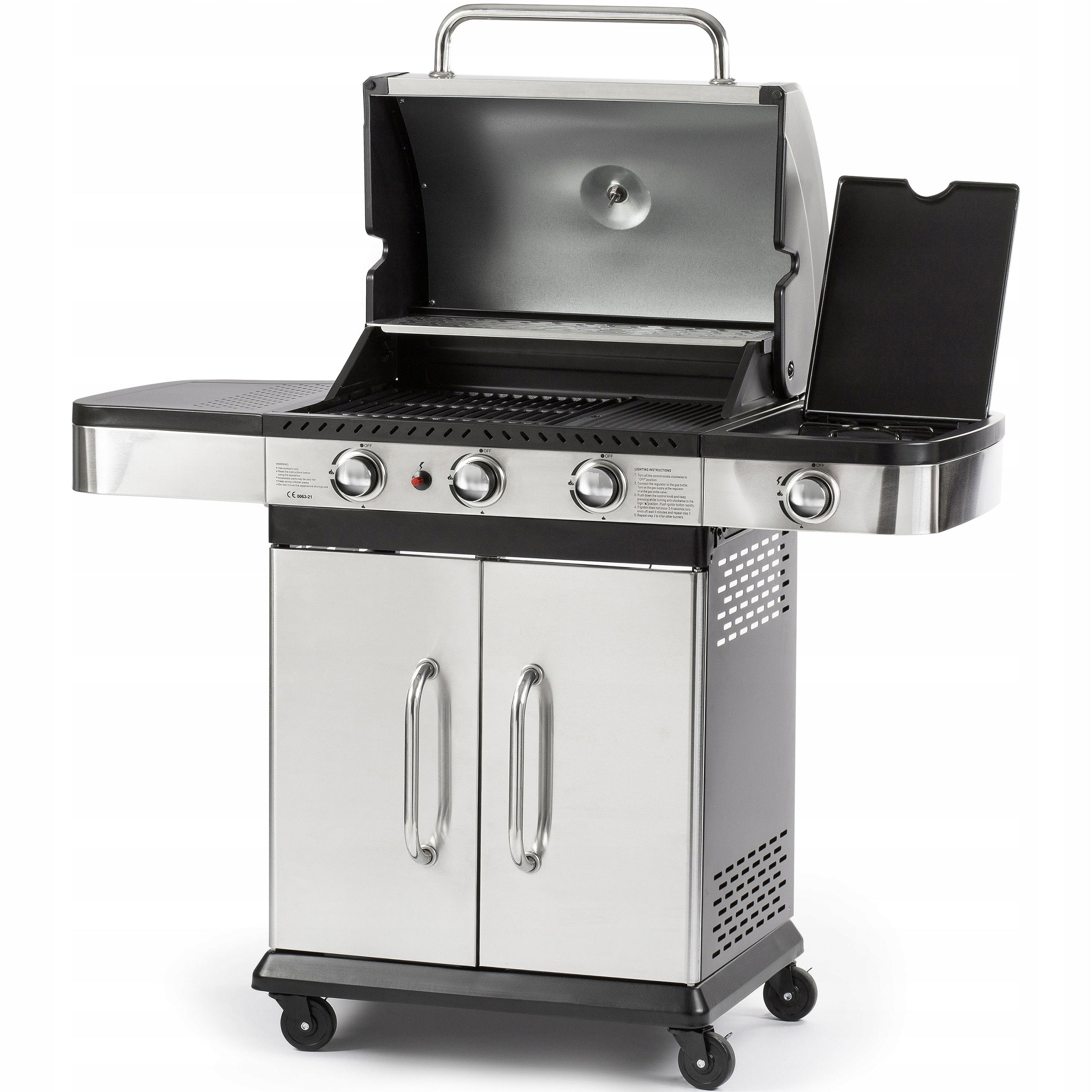 GAS GRILL GARDEN GRATE FORGED STAINLESS STEEL Fieldmann FZG3011 3+1 86cm Manufacturer code 41015380