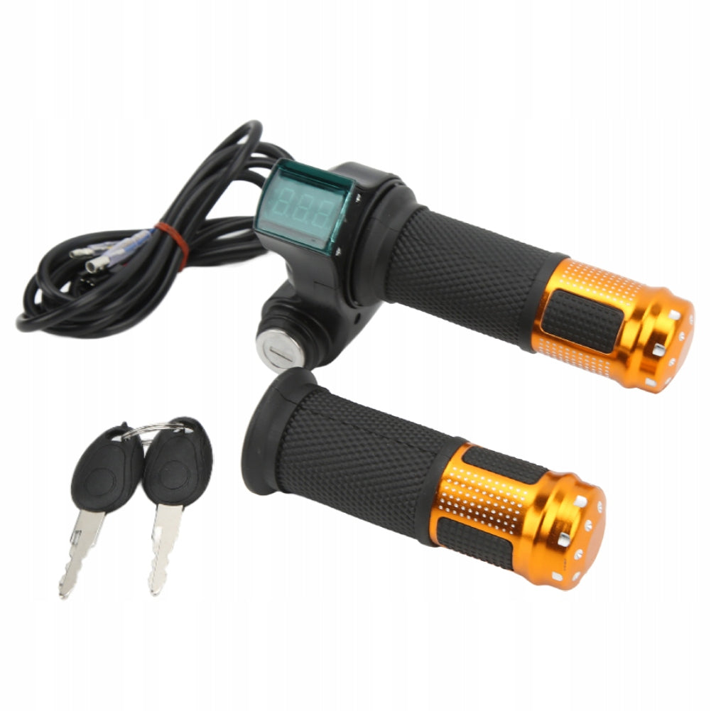 GAS HANDLE FOR ELECTRIC SCOOTER WITH DISPLAY AND IGNITION 12V-99V