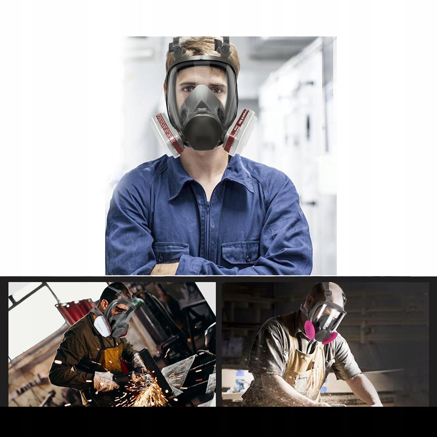 GAS MASK MJ-4006 PROTECTIVE +2x CARBON CARTRIDGES + 12x FILTERS ATEST Packaging status original