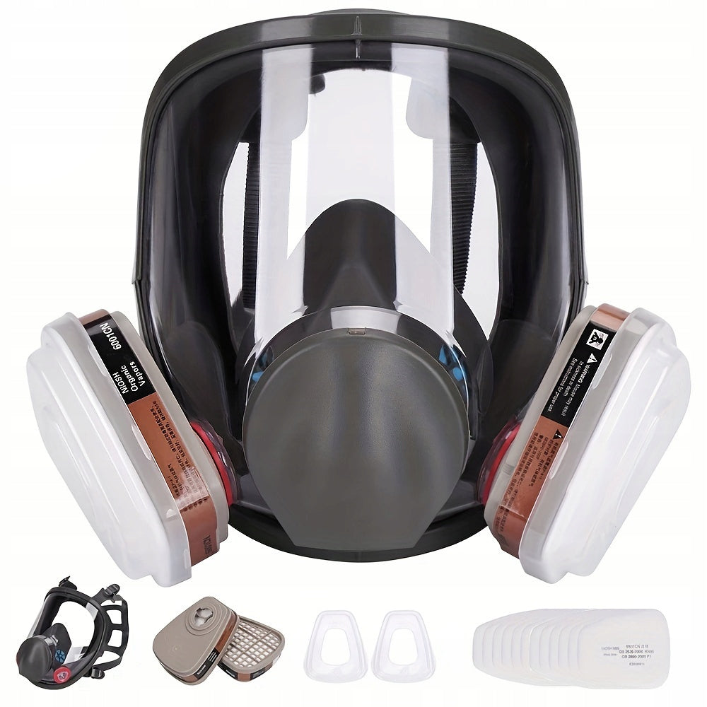 GAS MASK MJ-4006 PROTECTIVE +2x CARBON CARTRIDGES + 12x FILTERS ATEST