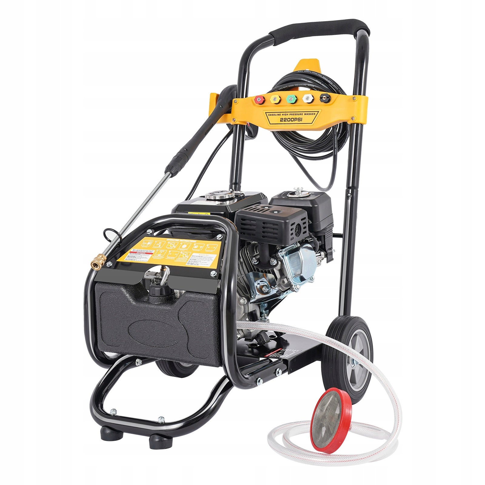 GASOLINE HIGH PRESSURE WASHER 150 BAR 7.5HP WITH HOSE 9LPM Manufacturer code 297576