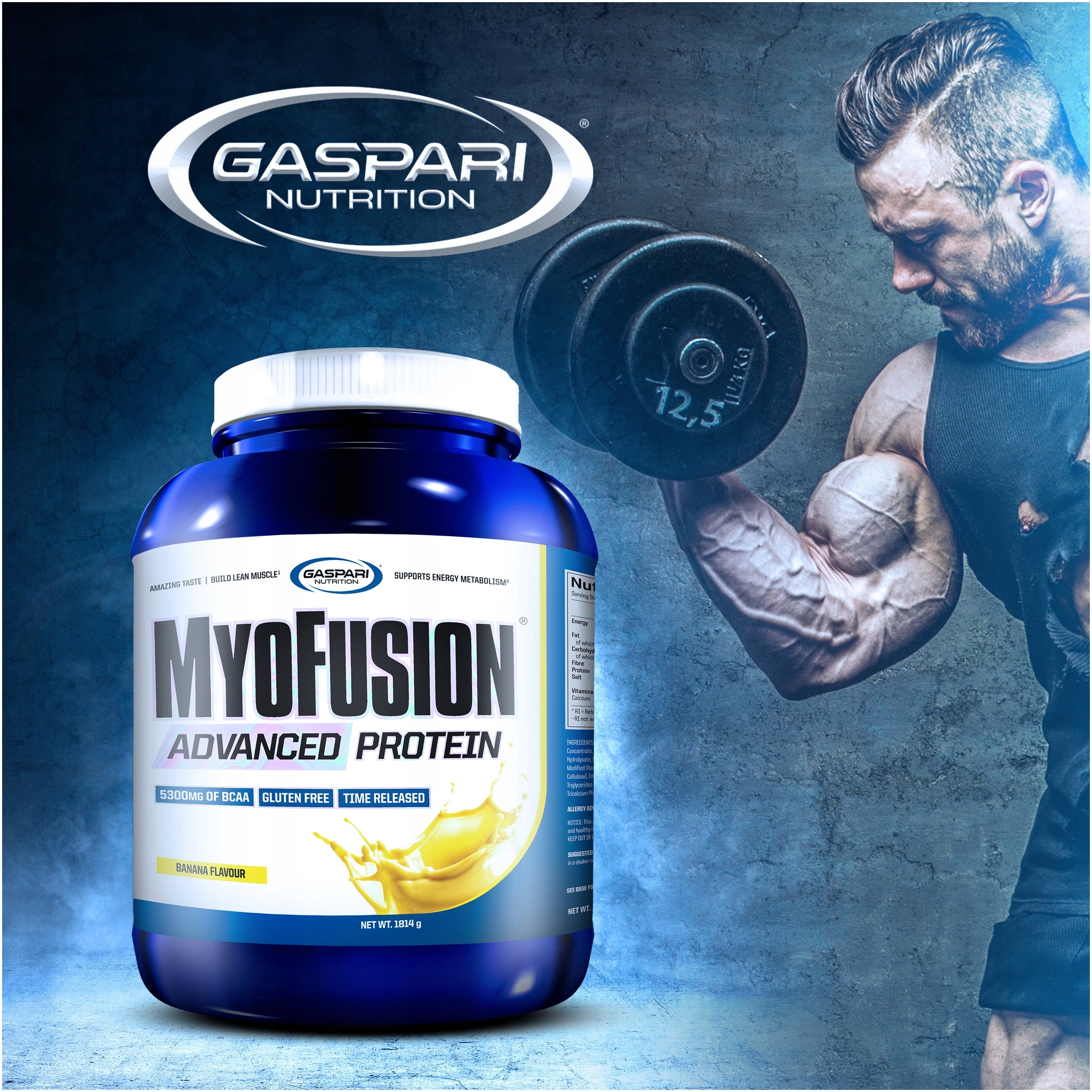 GASPARI MYOFUSION Protein 1814g Banana WPC WPI WPH Blend 52 Servings Name other