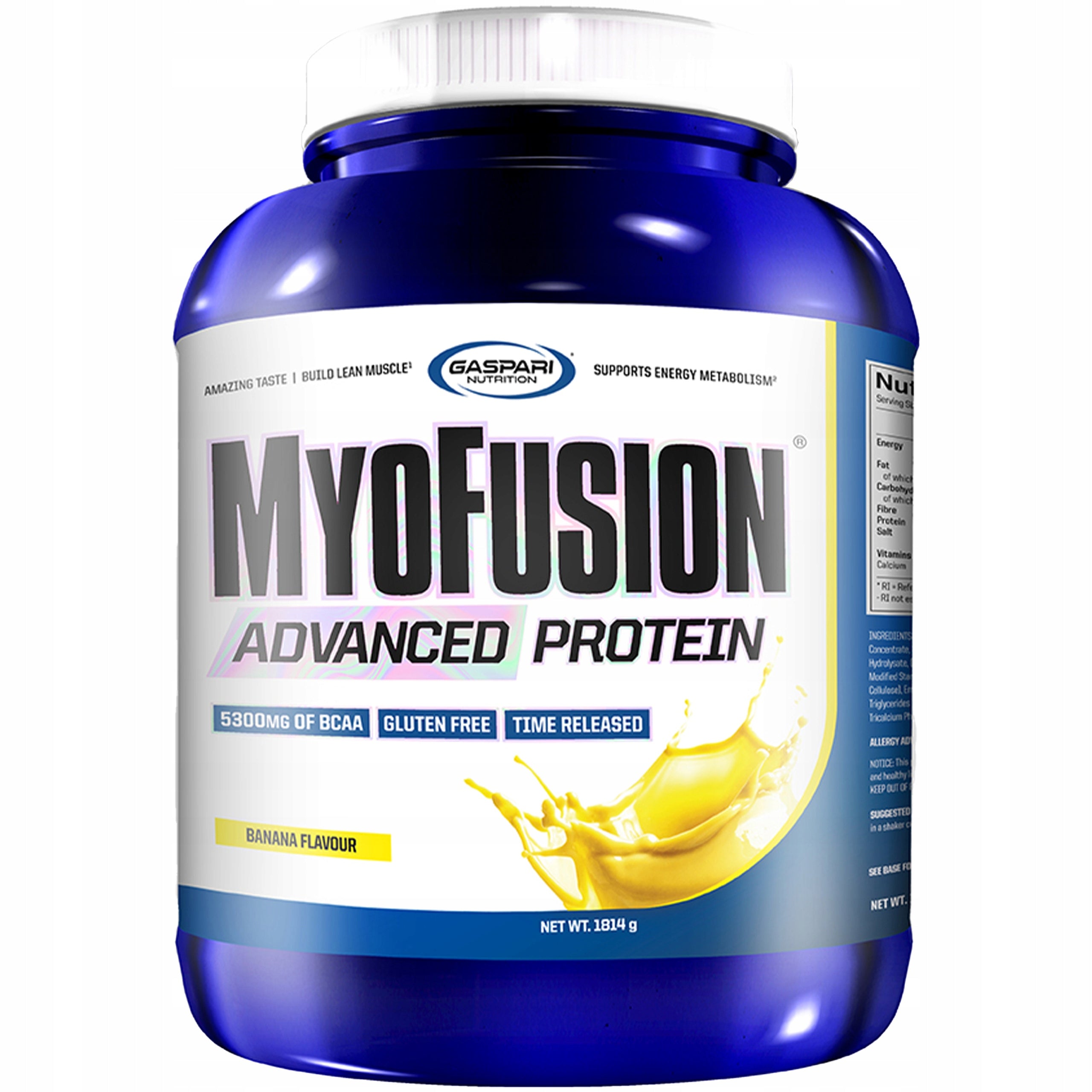 GASPARI MYOFUSION Protein 1814g Banana WPC WPI WPH Blend 52 Servings