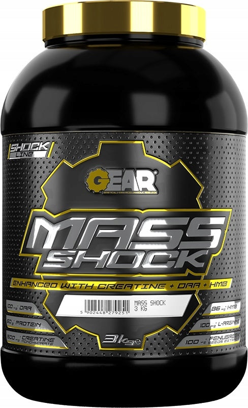 GEAR Mass Shock 3 kg Chocolate - Weight Gainer Protein Powder