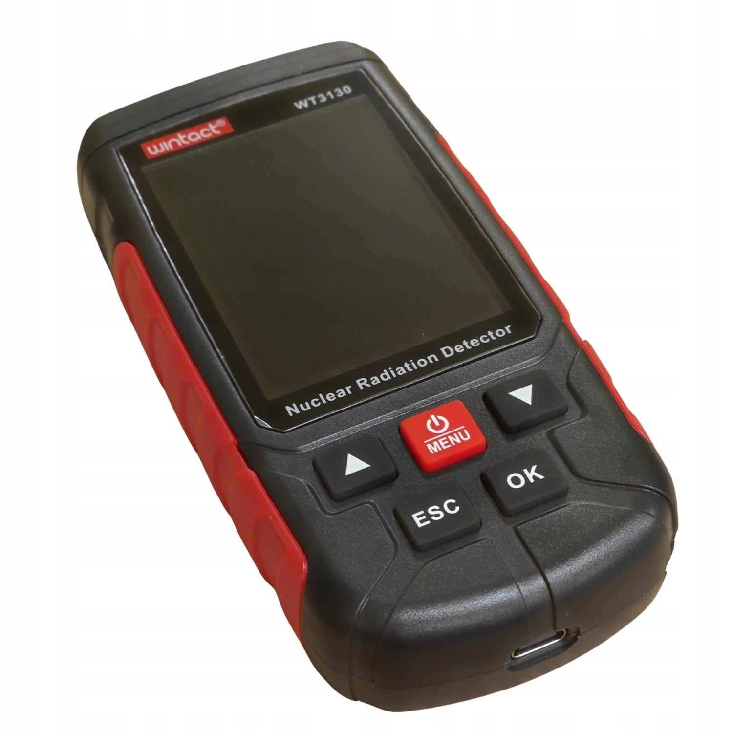 GEIGER COUNTER NUCLEAR RADIATION METER GAMMA BETA X-RAY SCREEN LCD Power supply rechargeable battery