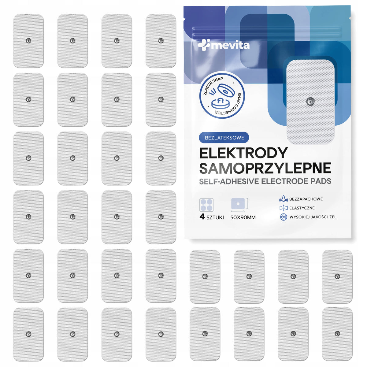 GEL ELECTRODES TENS EMS FOR ELECTROSTIMULATION SANITAS Beurer 5x9cm 32 pcs.