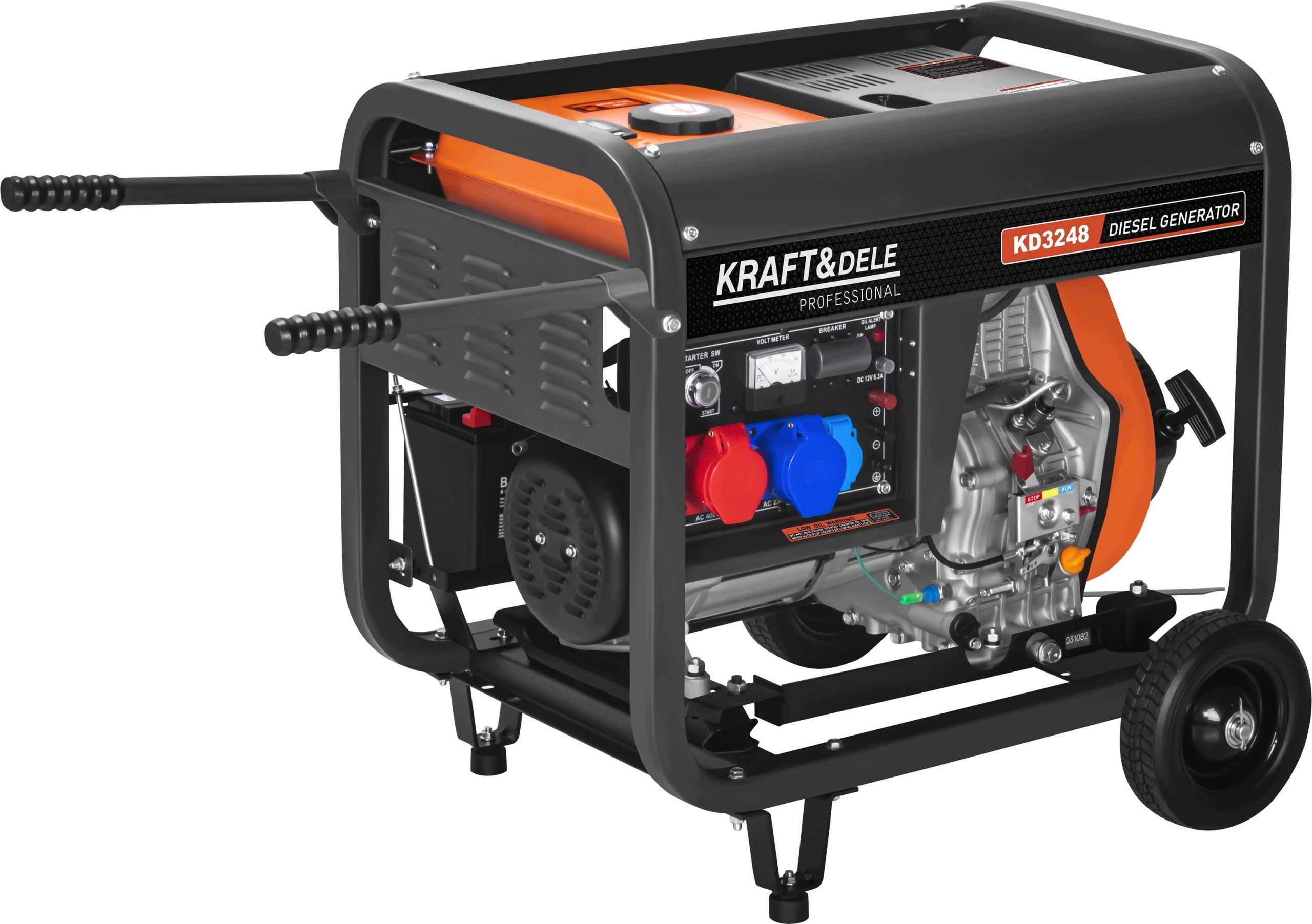 GENERATOR SET 3 PHASE KRAFT 7000W DIESEL 7KW 230V/400V * Packaging status original