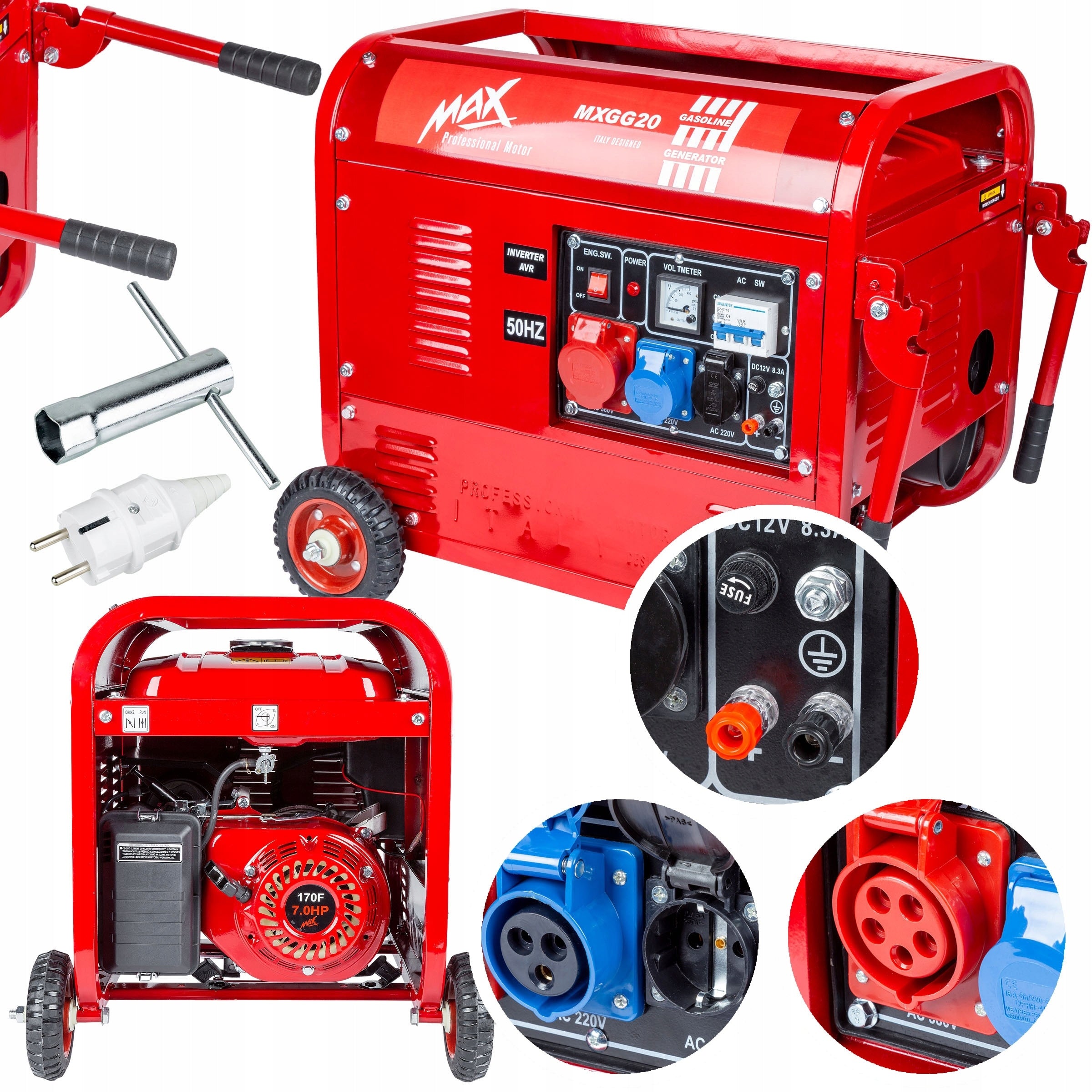 GENERATOR SET CURRENT GENERATOR 3PHASE 6.5KM
