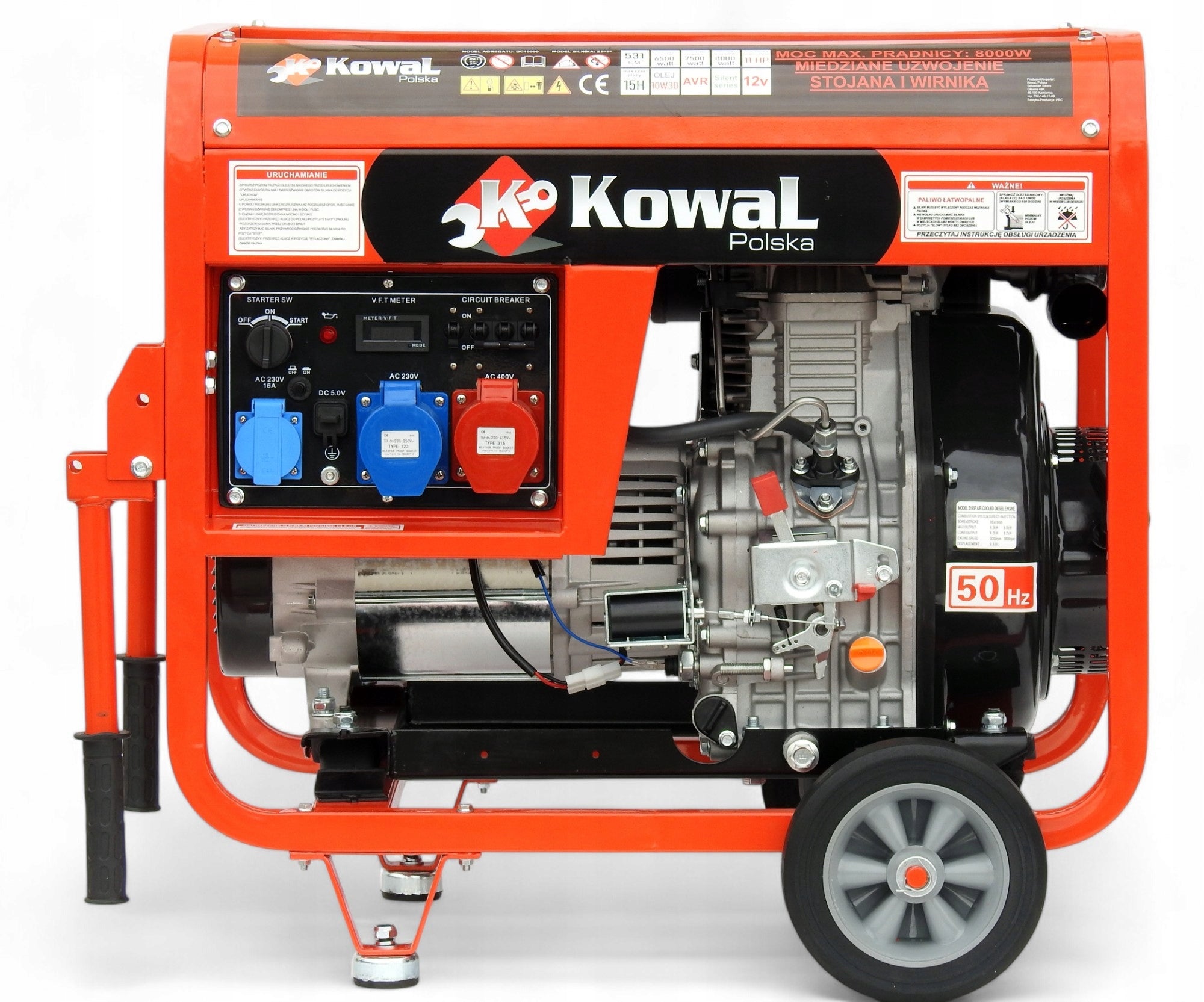 GENERATOR SET DIESEL 8KW blacksmith elstart COPPER GENERATOR dual power AVR Packaging status original