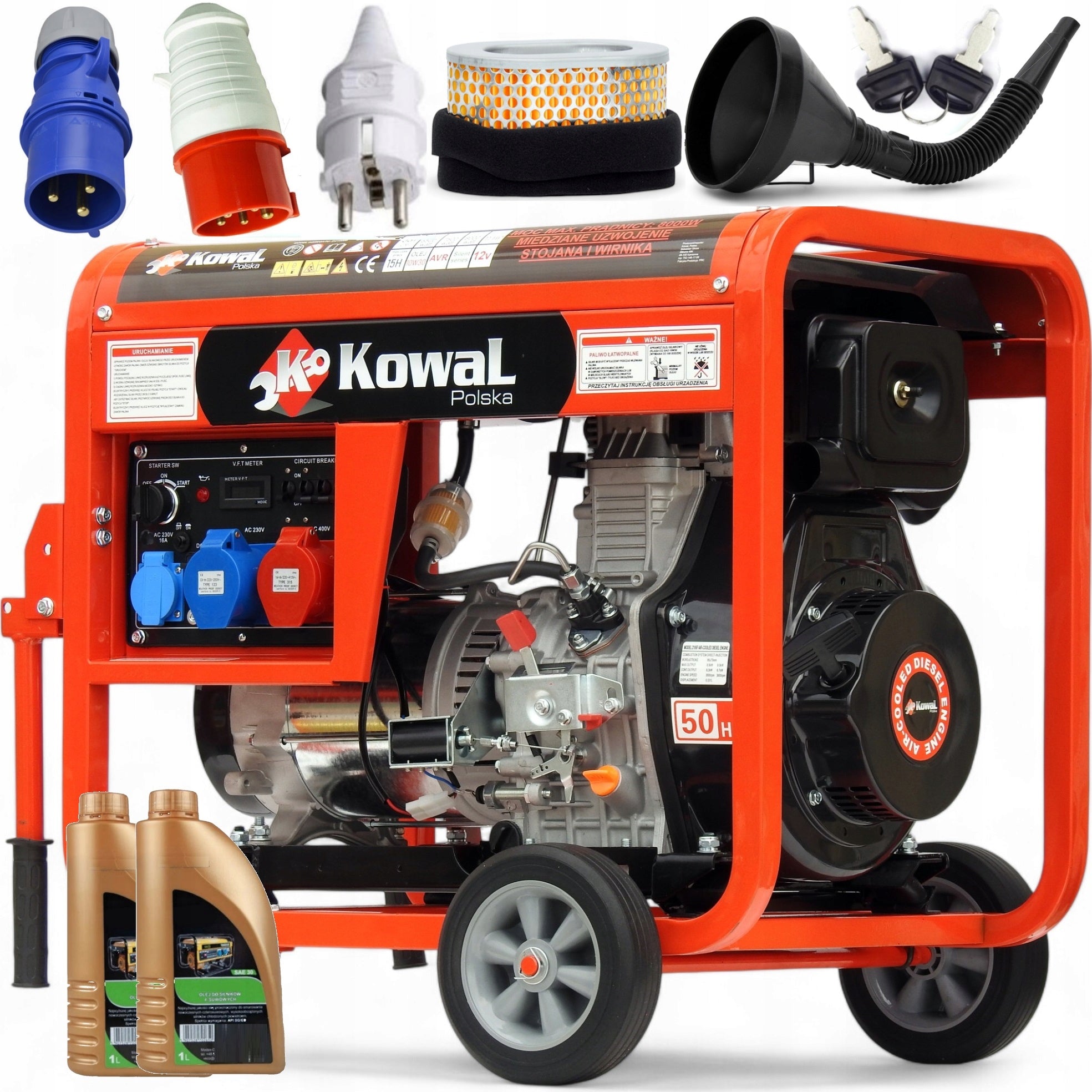 GENERATOR SET DIESEL 8KW blacksmith elstart COPPER GENERATOR dual power AVR