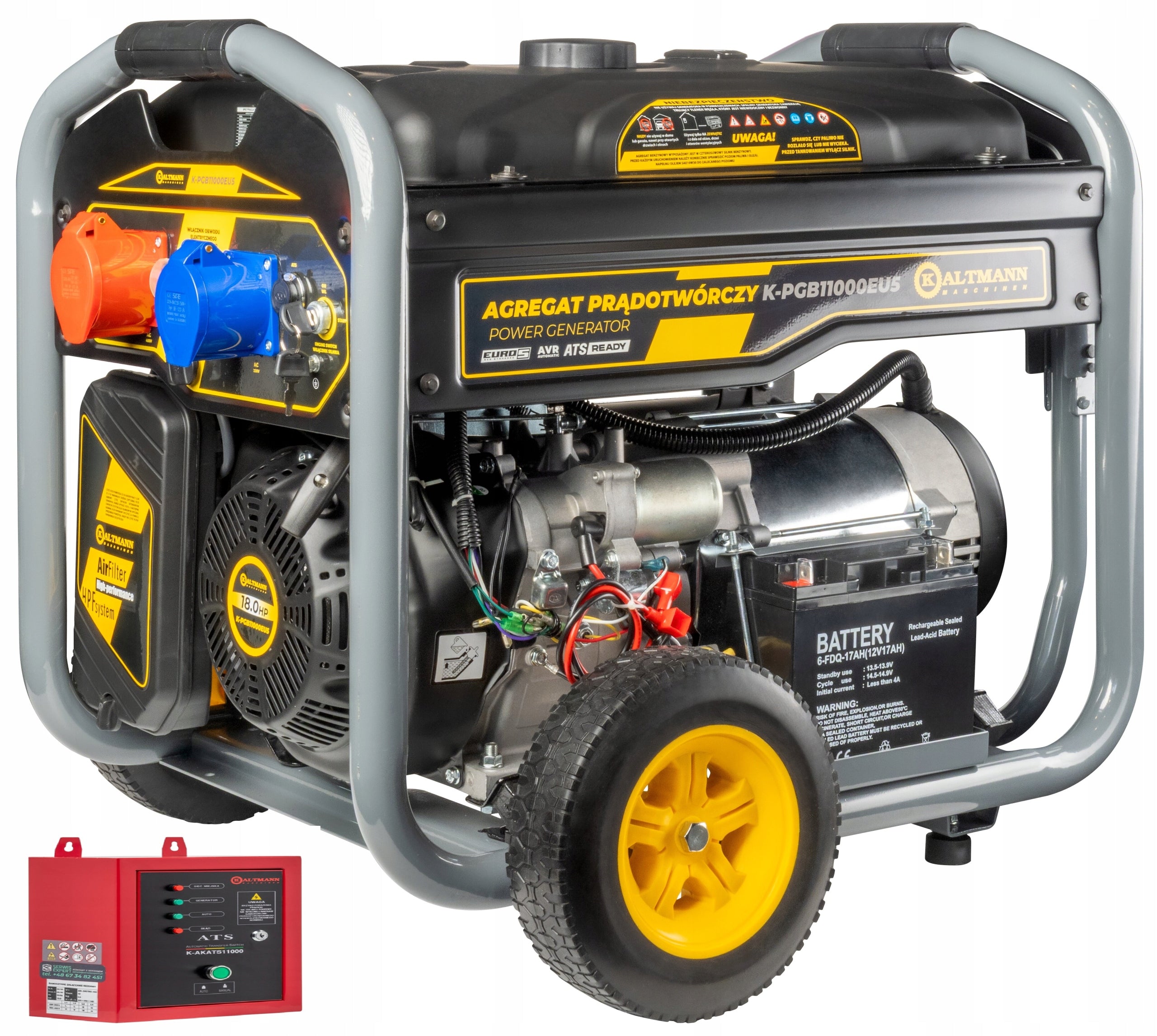 GENERATOR SET KALTMANN K-PGB11000FPEU5 AVR E-START + ATS 8KW 8000W *