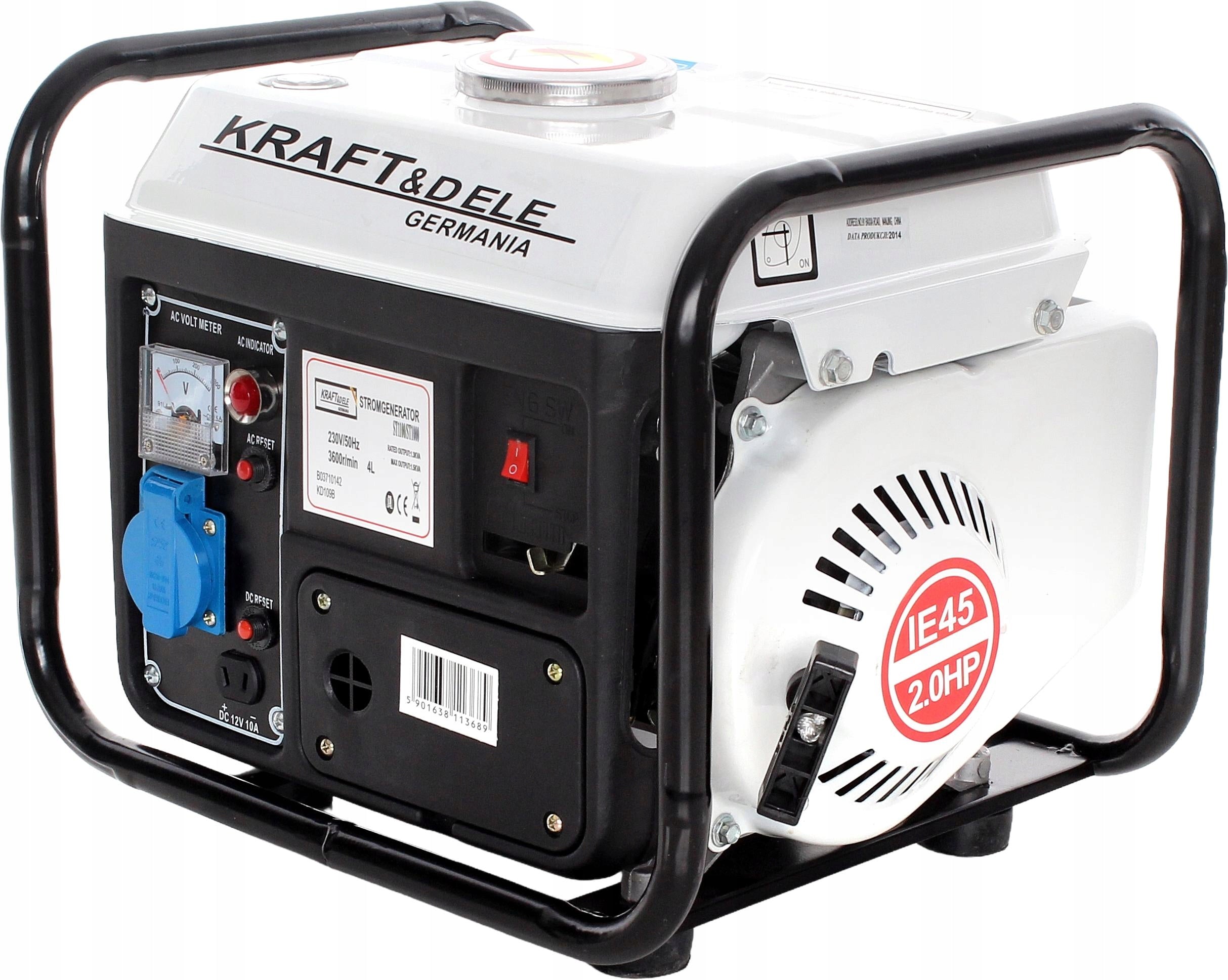 GENERATOR SET PORTABLE CURRENT GENERATOR 1200W 12 / 130V 2kM Brand Kraft&Dele